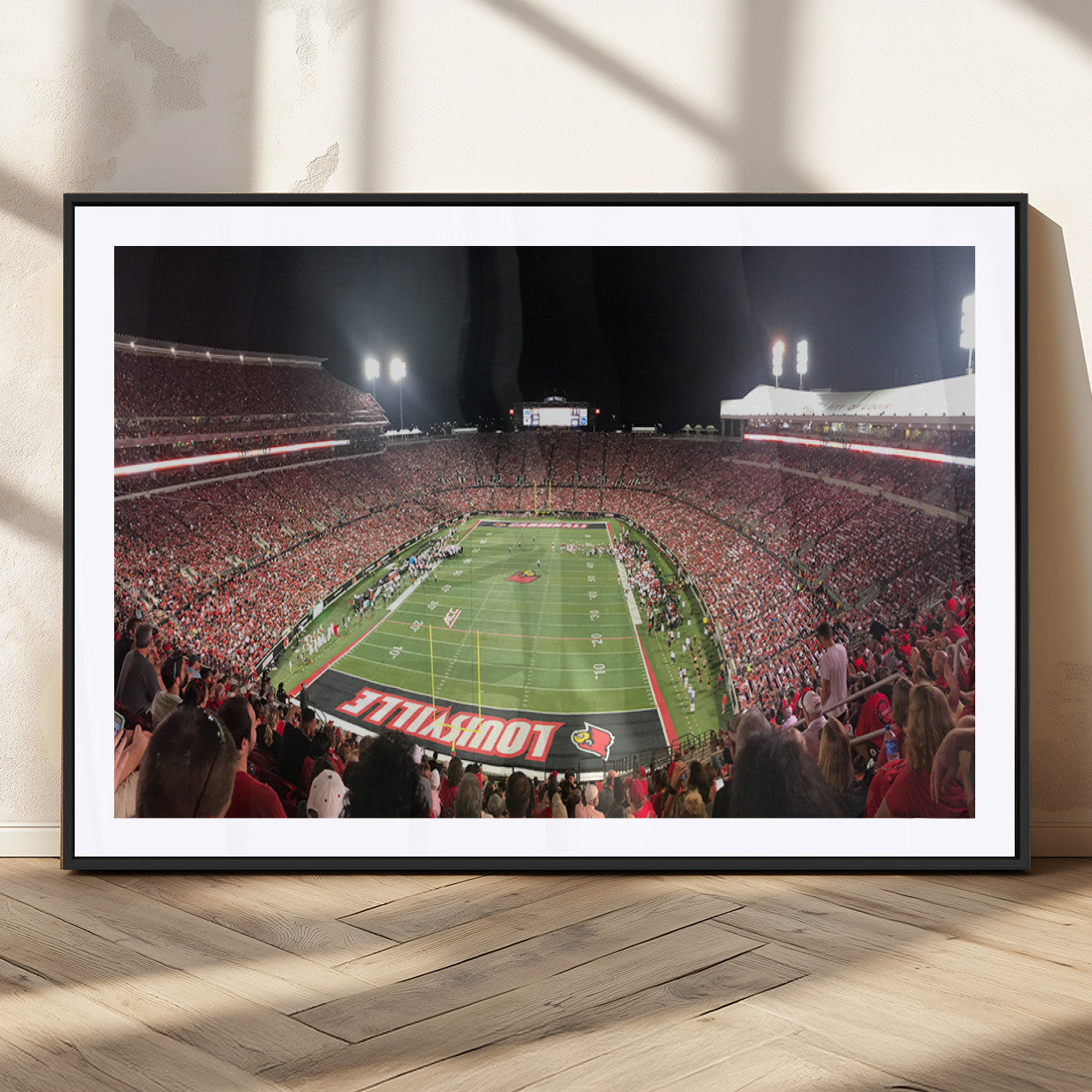 MGC-FP-36x24 - University of Louisville Cardinals Football Team Print - Louisville Cardinal Stadium Wall Art Canvas