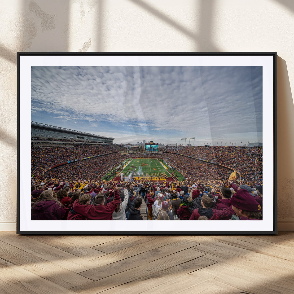 MGC-FP-36x24 - University of Minnesota Golden Gophers Football Team Print - Minneapolis Huntington Bank Stadium Art
