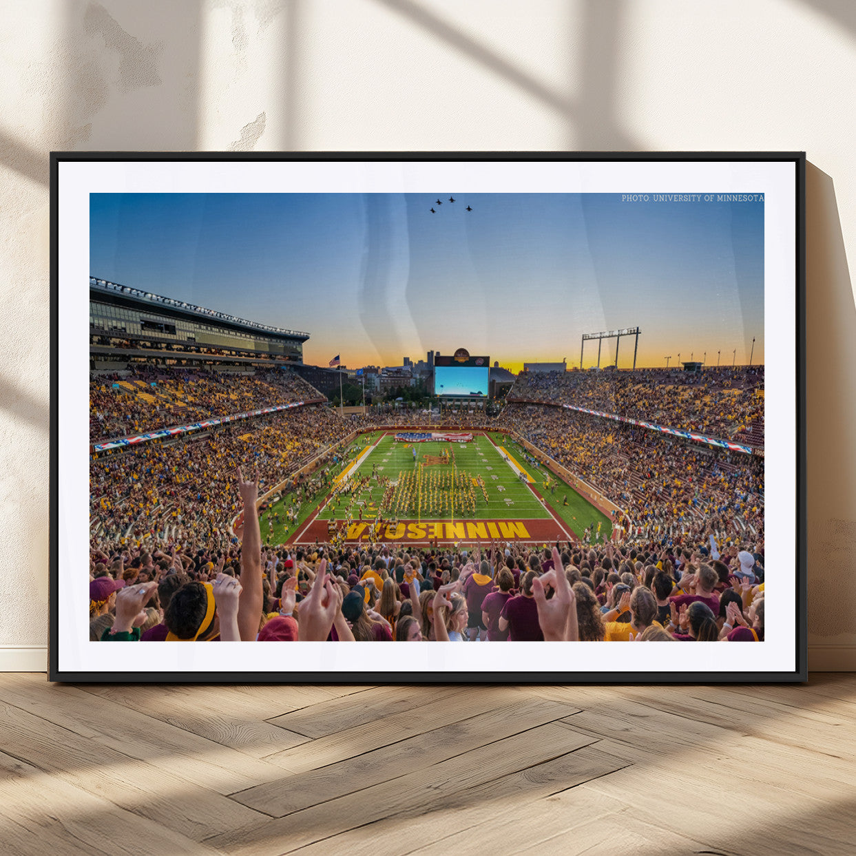 MGC-FP-36x24 - University of Minnesota Golden Gophers Football Team Print - Minneapolis Huntington Bank Stadium