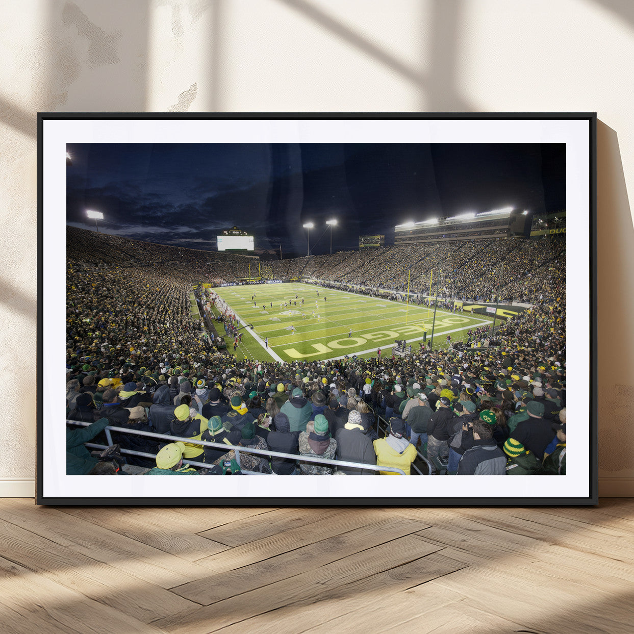 MGC-FP-36x24 - University of Oregon Ducks Football Team Print - Eugene Autzen Stadium Wall Art Canvas Print
