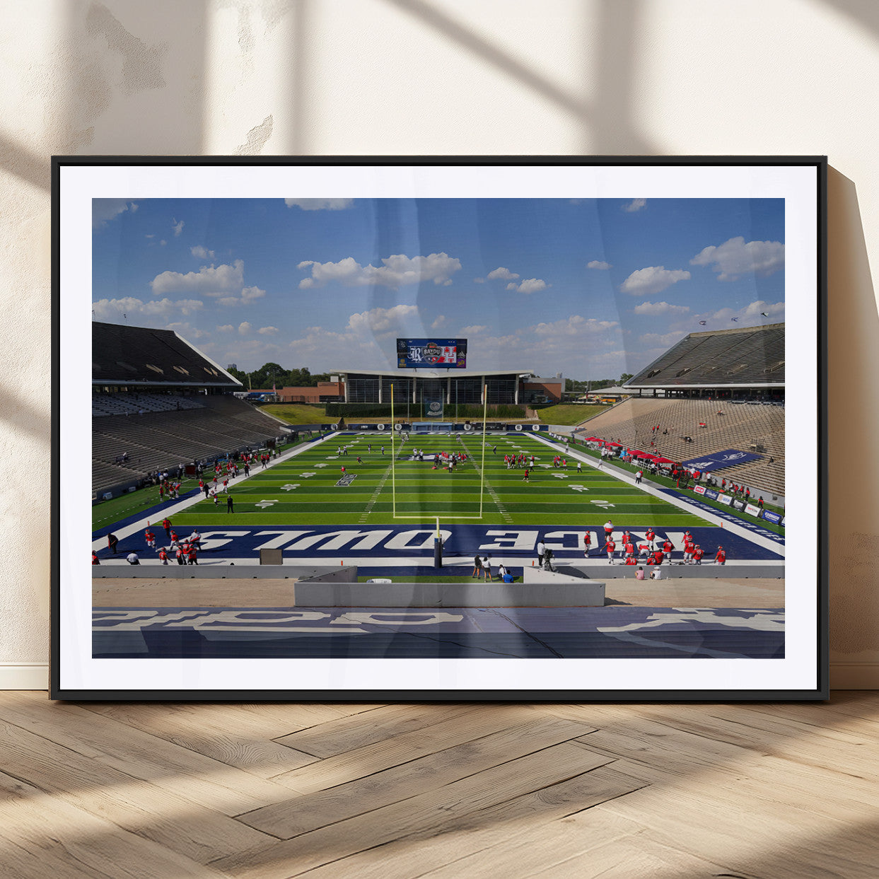 MGC-FP-36x24 - Rice University Owls Football Team Print - Houston Rice Stadium Wall Art Canvas Print