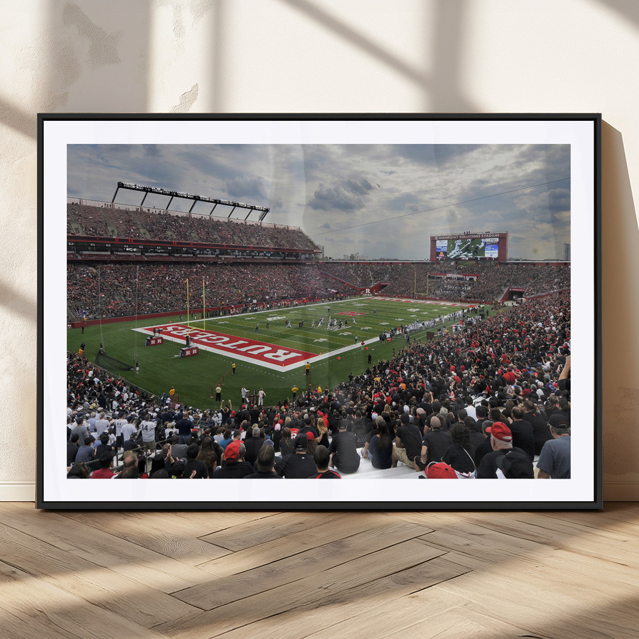 MGC-FP-36x24 - Rutgers Scarlet Knights Football Team Print - SHI Stadium, Piscataway Wall Art Canvas Print