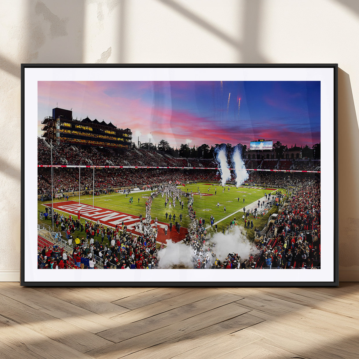 MGC-FP-36x24 - Stanford University Cardinal Football Team Print - Stanford Stadium Wall Art Canvas Print