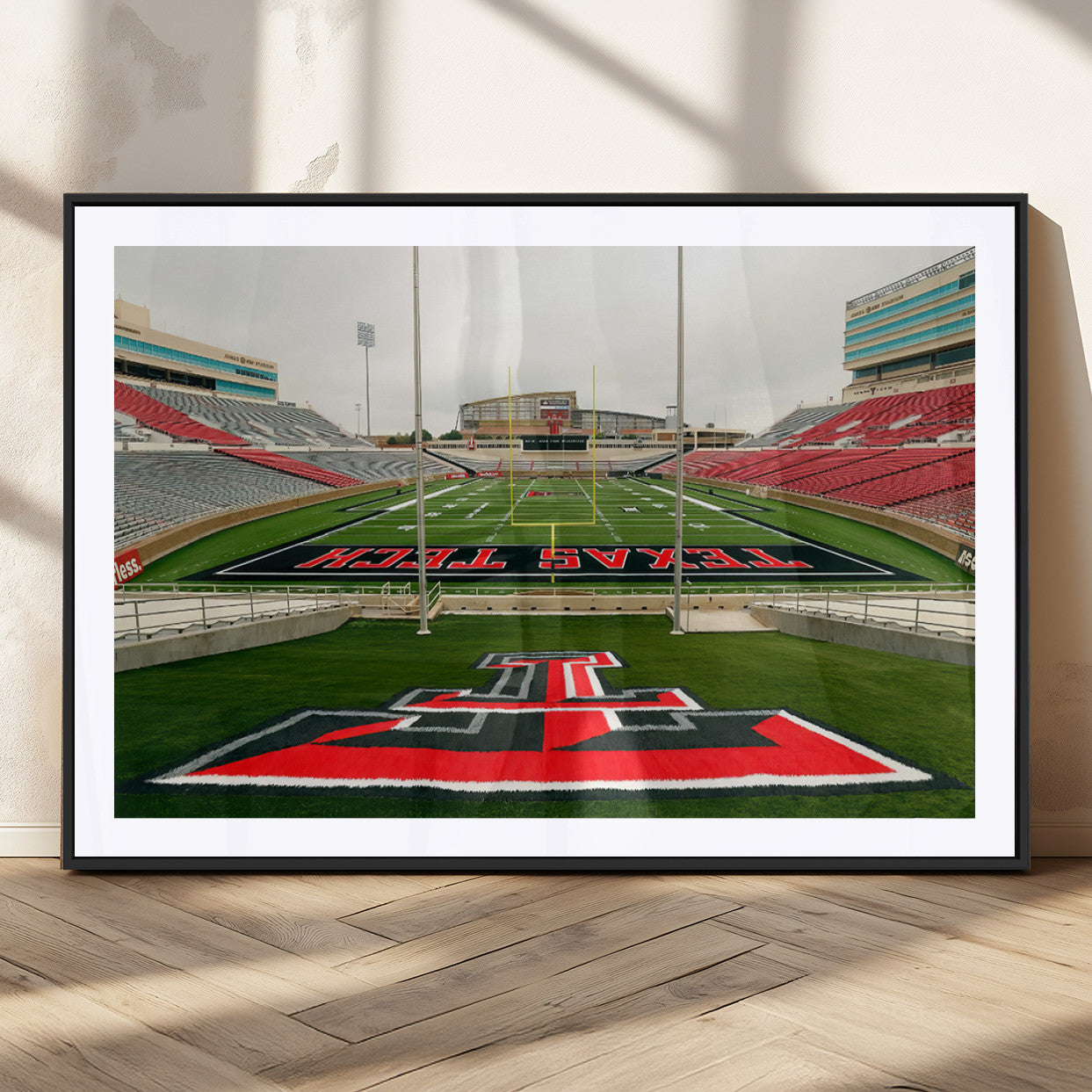 MGC-FP-36x24 - Texas Tech Red Raiders Football Team Print - Lubbock Jones AT&T Stadium Wall Art Canvas Print