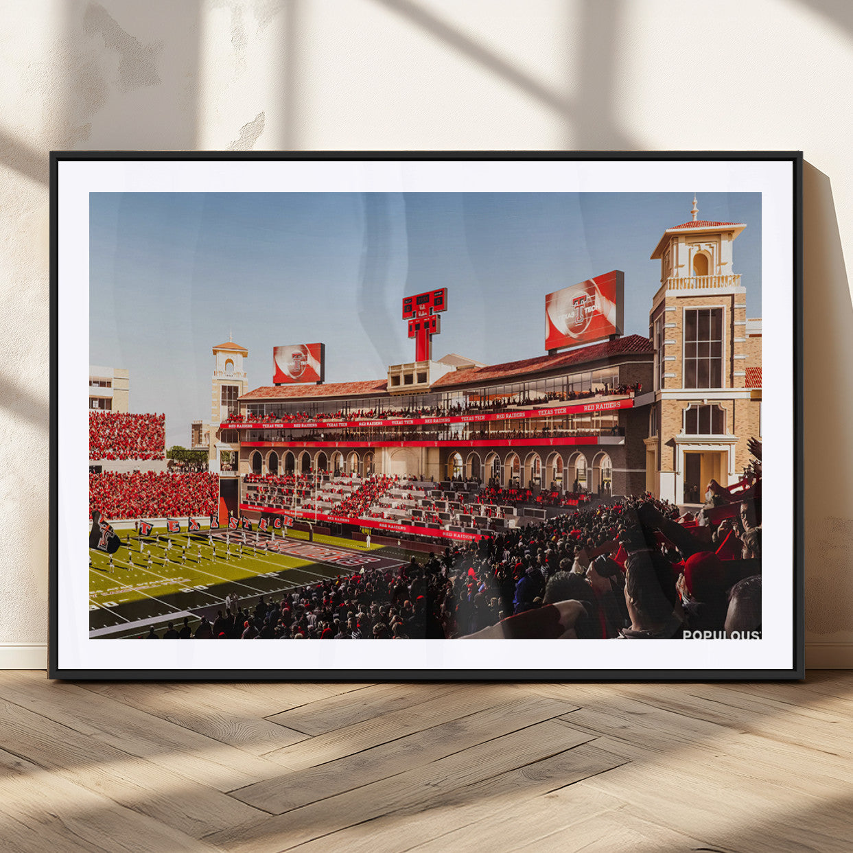 MGC-FP-36x24 - Jones AT&T Stadium Texas Tech Red Raiders Wall Art | Large Att Stadium Canvas Print | College
