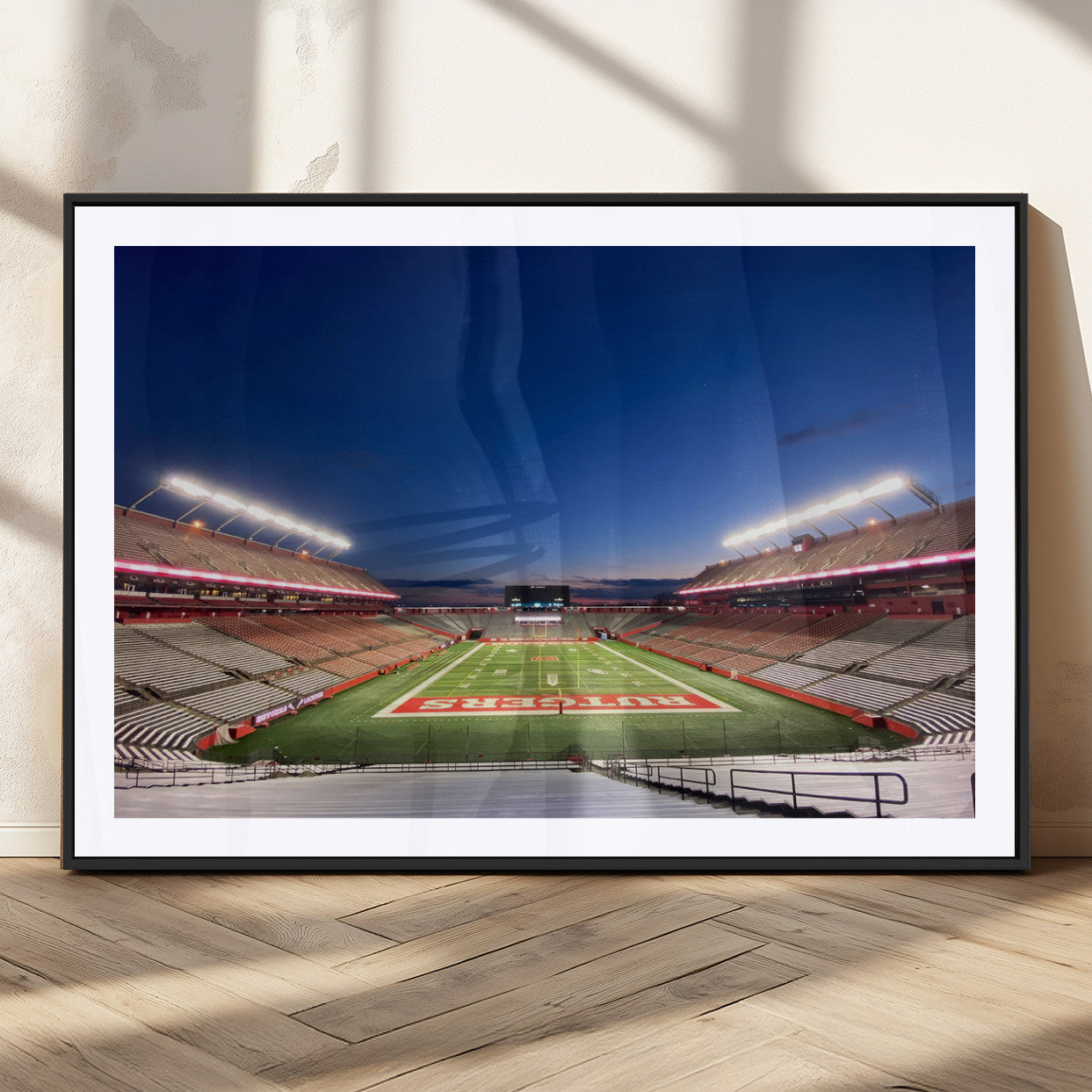 MGC-FP-36x24 - Rutgers Scarlet Knights Football Team Print - Piscataway SHI Stadium Wall Art Canvas Print