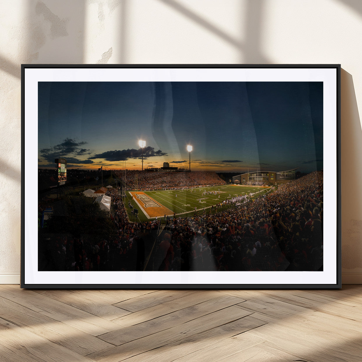 MGC-FP-36x24 - Ball State Cardinals Football Team Print - Muncie Scheumann Stadium Wall Art Canvas Print