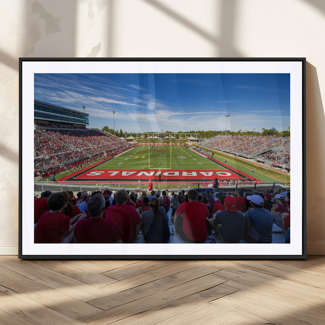 MGC-FP-36x24 - Ball State Cardinals Football Team Print - Muncie Scheumann Stadium Wall Art Canvas Print
