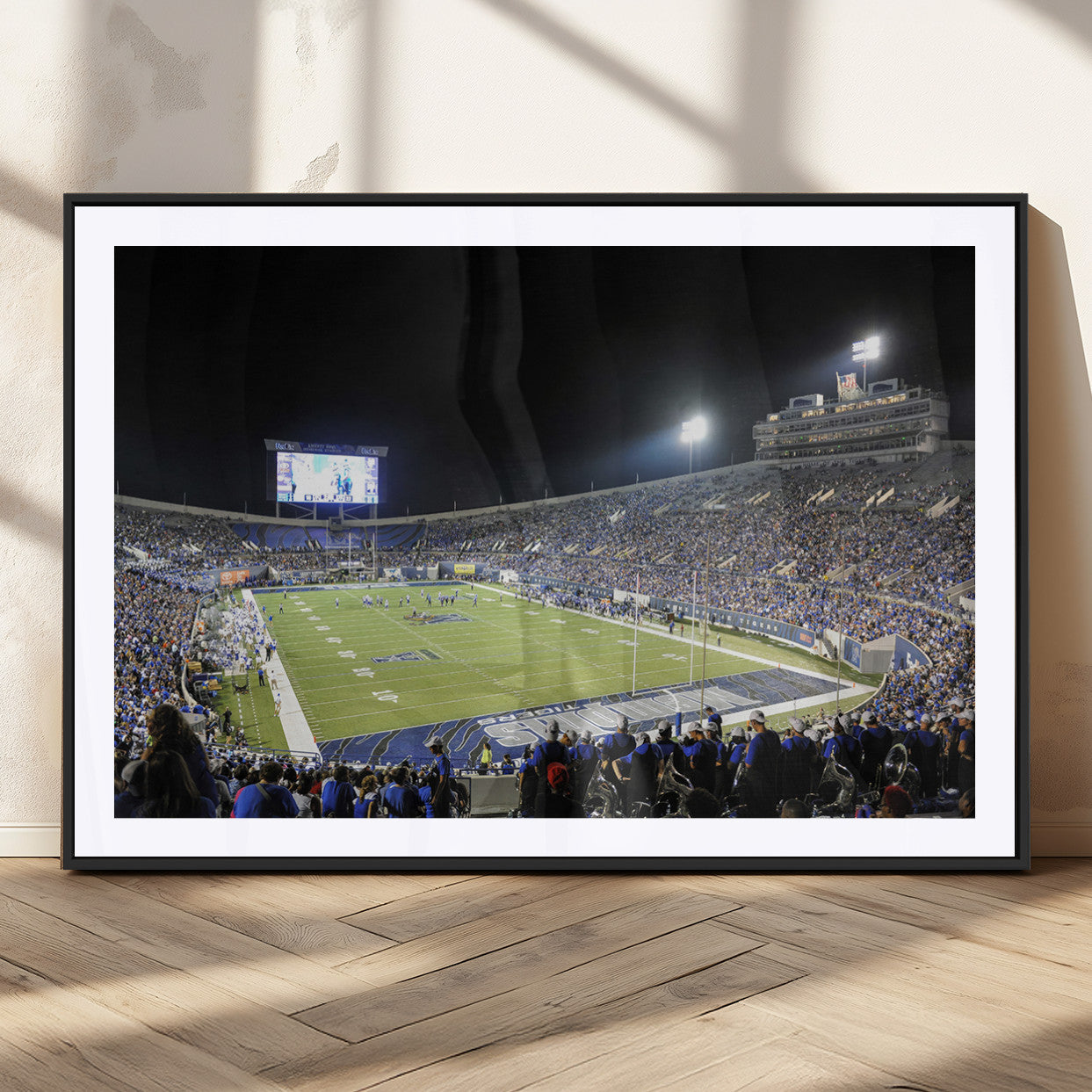 MGC-FP-36x24 - University of Memphis Tigers Football Team Print - Memphis Simmons Bank Liberty Stadium Wall Art
