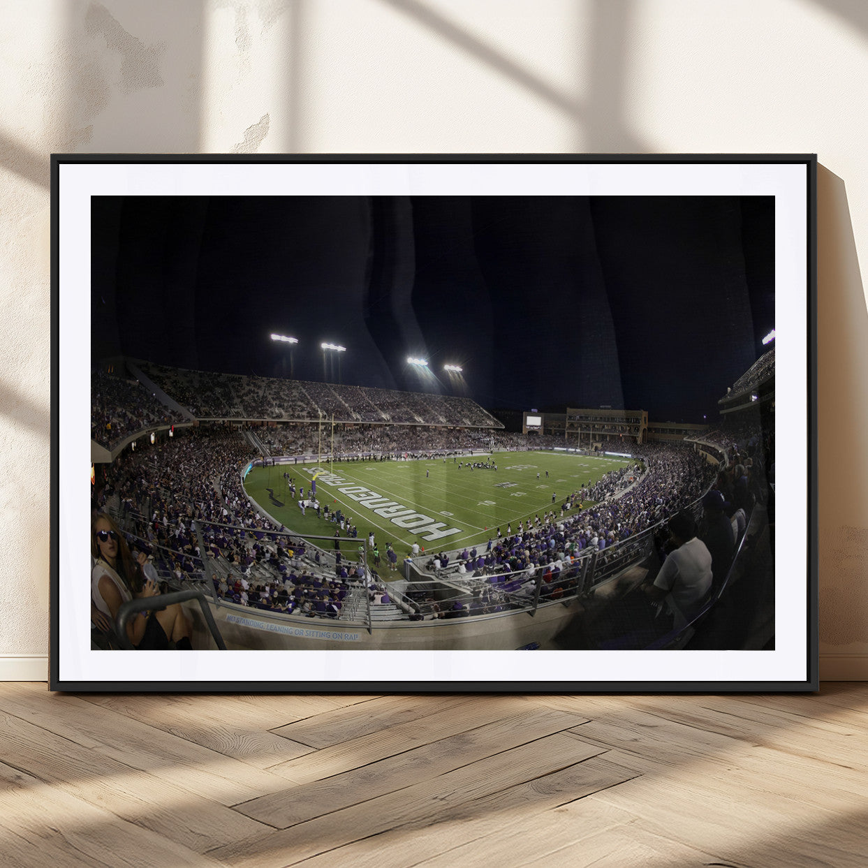 MGC-FP-36x24 - TCU Horned Frogs Football Team Print - Fort Worth Amon G. Carter Stadium Wall Art Canvas Print.