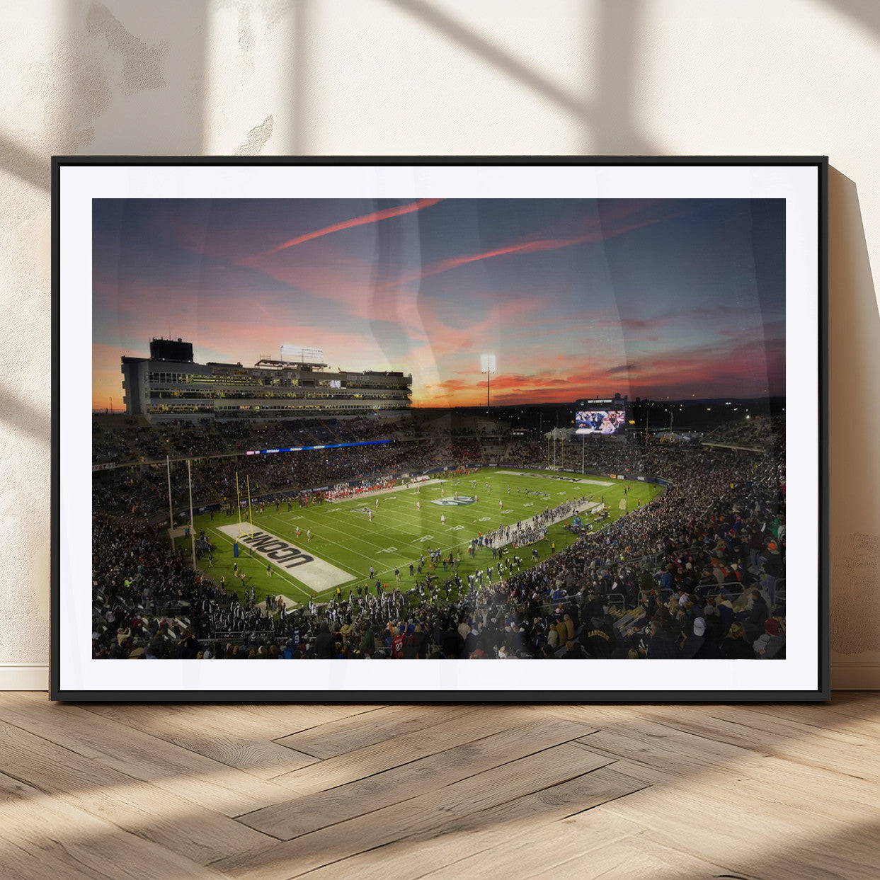MGC-FP-36x24 - The University of Connecticut UCONN Huskies Football Team Print - East Hartford Pratt & Whitney