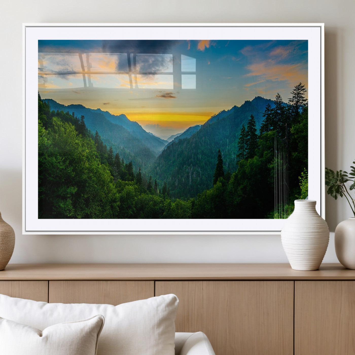 MGC-FP-36x24 - Green Forest Wall Art Canvas Print