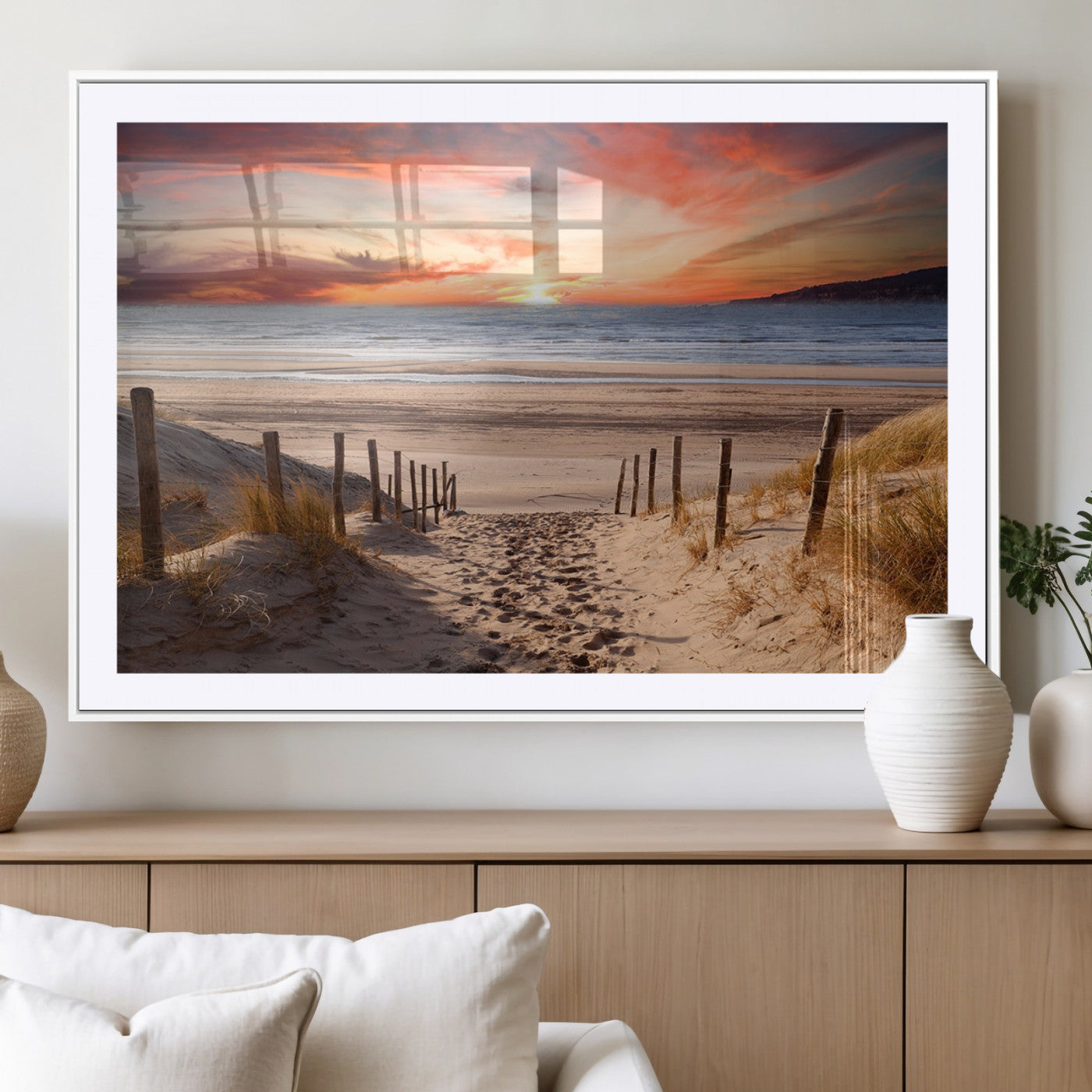 MGC-FP-36x24 - Sunset on the Sea Wall Art Canvas Print