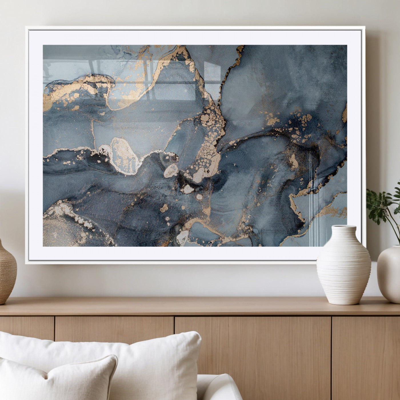 MGC-FP-36x24 - Multipanel Marble Fluid Effect Wall Art Abstract Canvas Wall Art Print