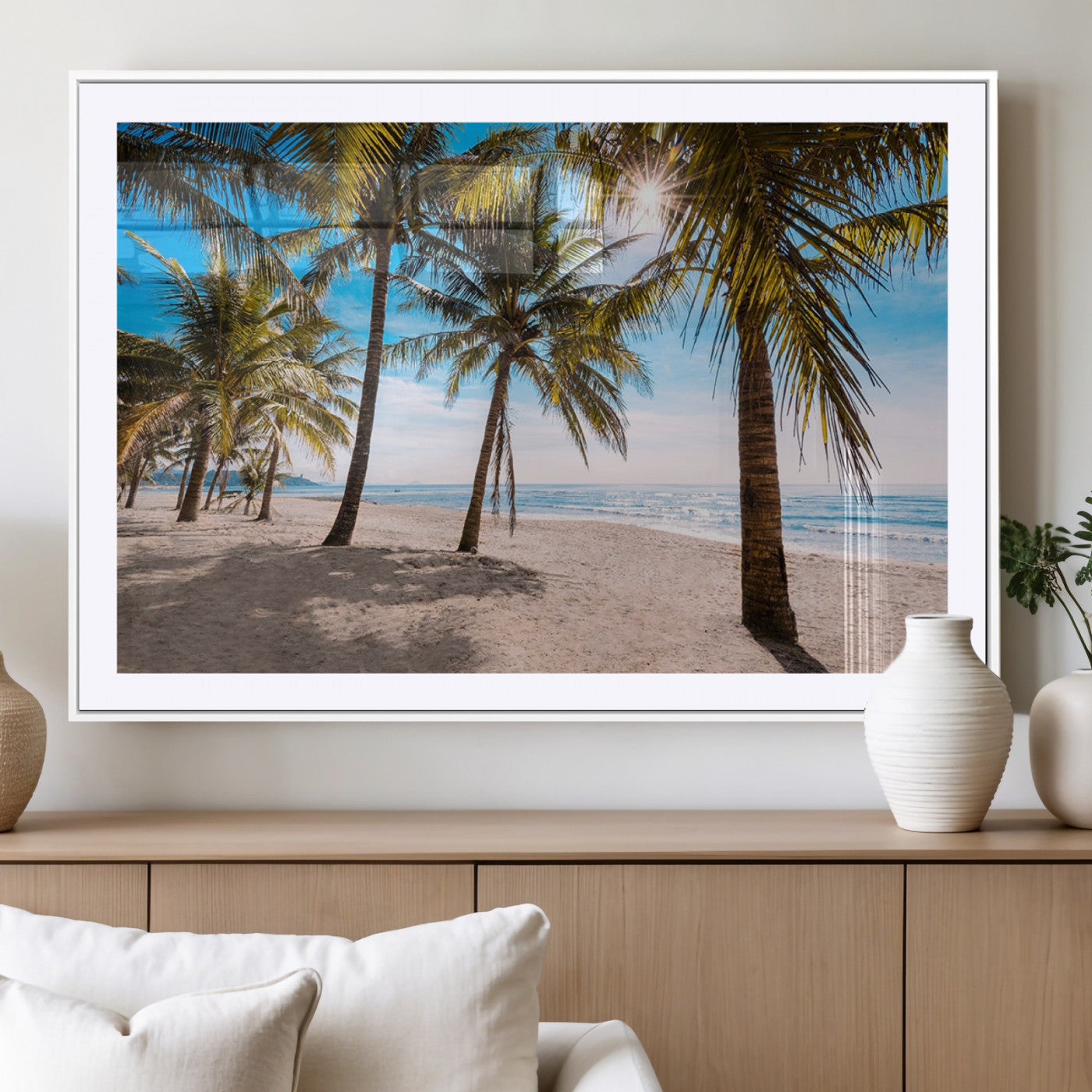 -Palm Beach Tropical Island Wall Art Canvas Print
