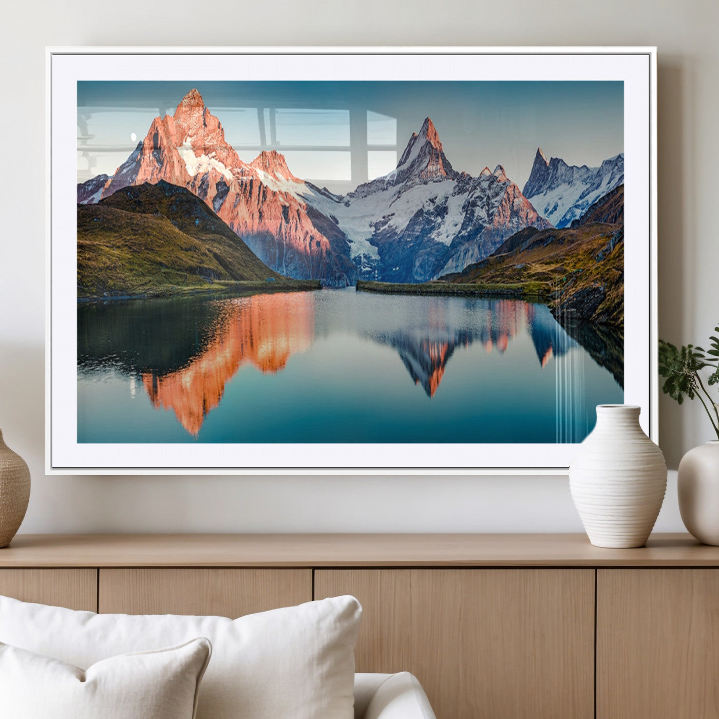 MGC-FP-36x24 - Landscape Mountain and Lake View Wall Art Canvas Print