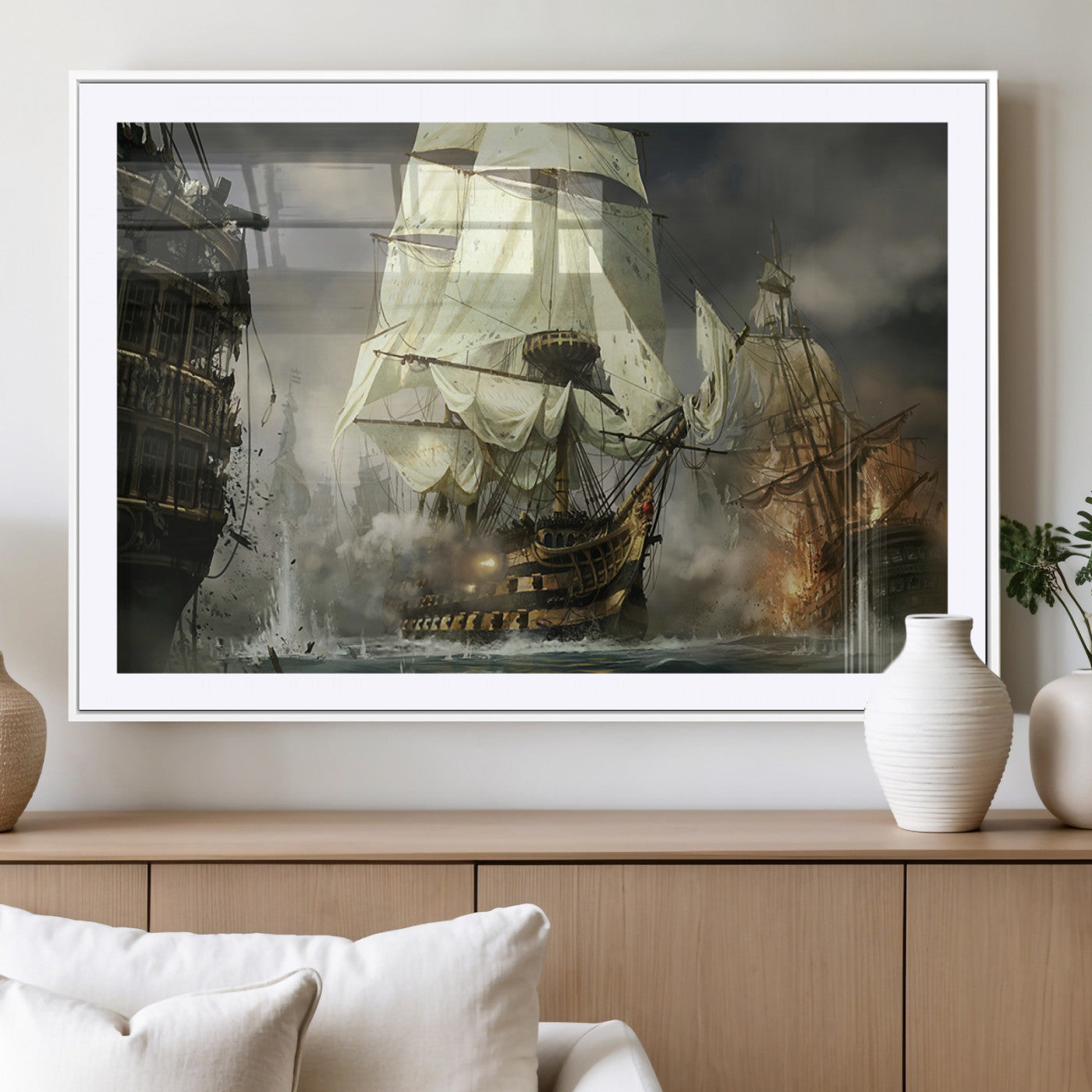MGC-FP-36x24 - Pirate Ship War Wall Art Canvas Print