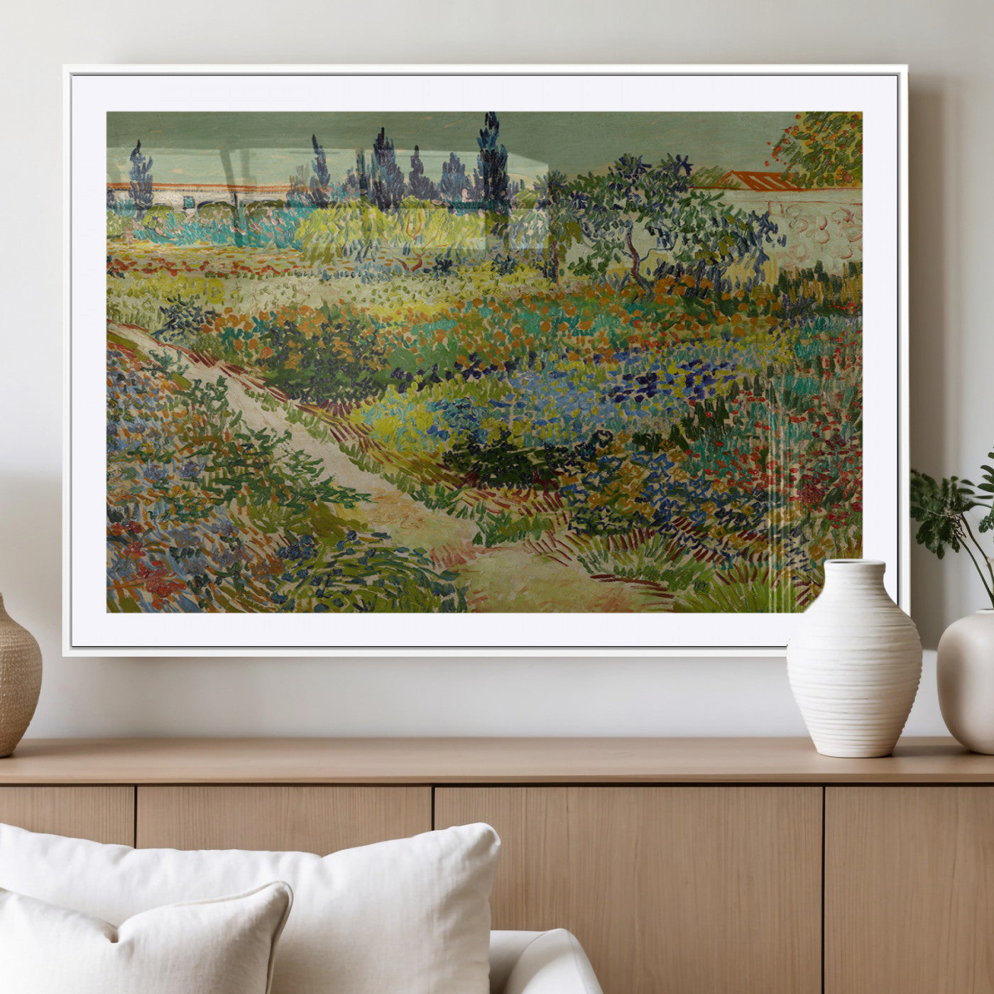 MGC-FP-36x24 - Vincent van Gogh Garden at Arles Wall Art Canvas Print