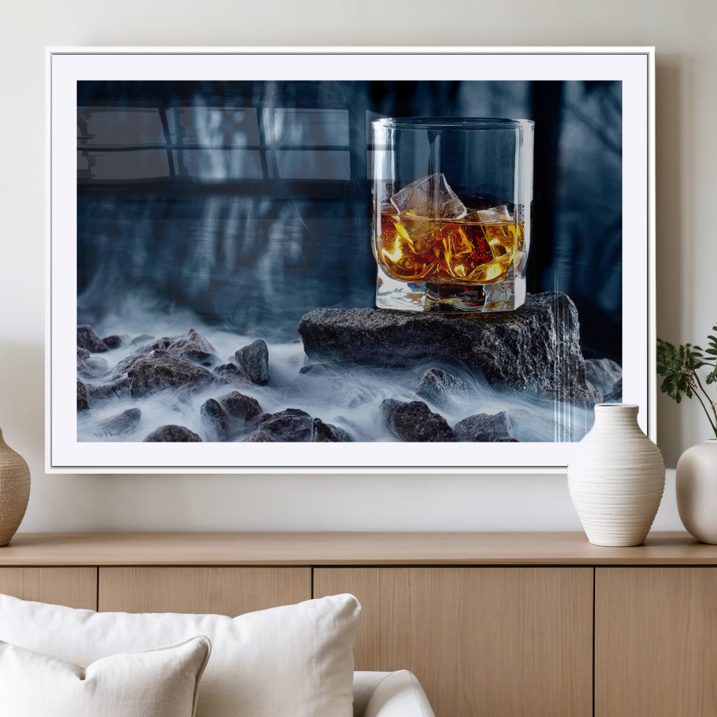 MGC-FP-36x24 - Whiskey Ice Wall Art Canvas Print