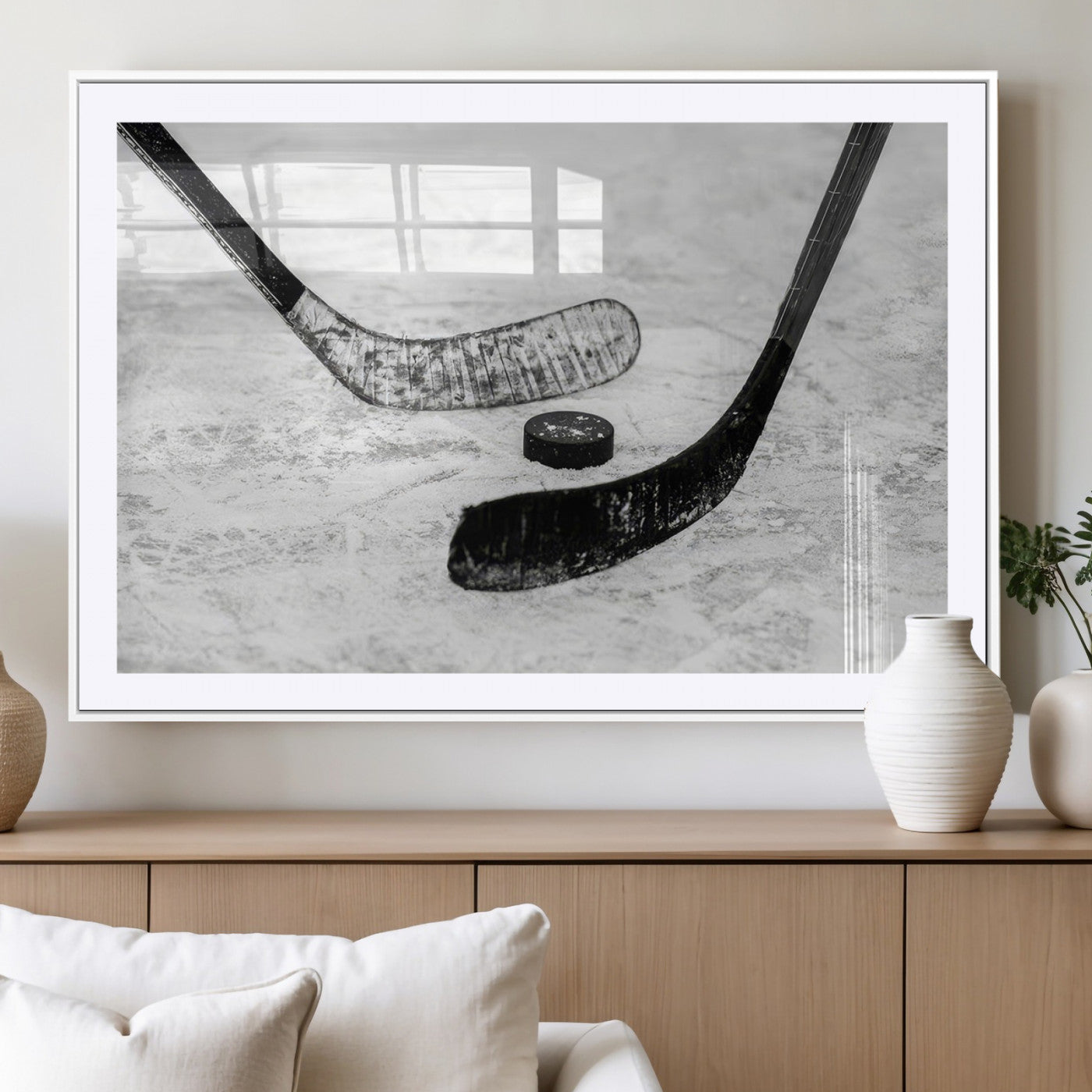 MGC-FP-36x24 - Winter Ice Hockey Sport Canvas Wall Art Print - Hockey Wall Art Print