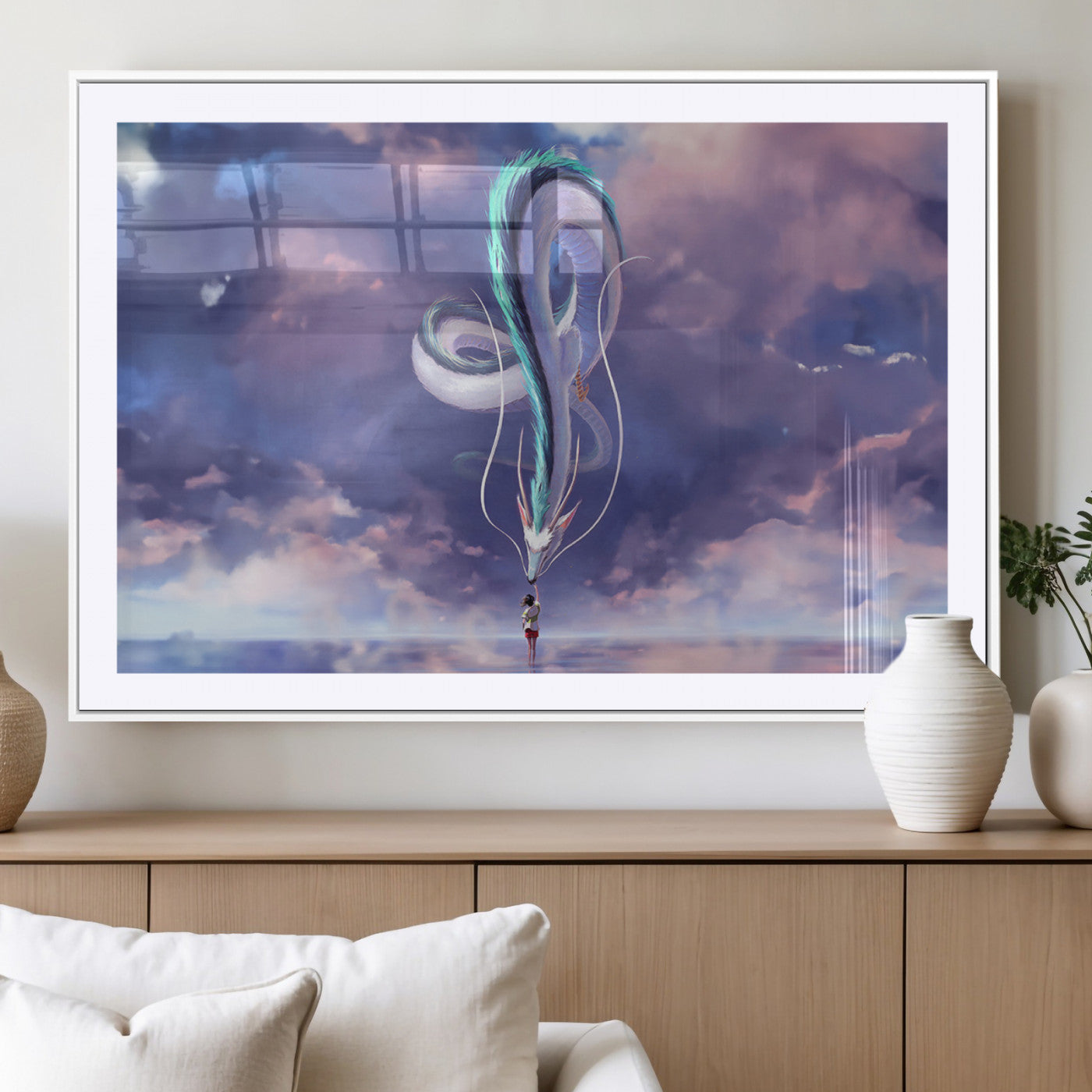 MGC-FP-36x24 - Spirited Away Haku and Chihiro Poster - Anime Lover - Hayao Miyazaki - Studio Ghibli Poster - Anime