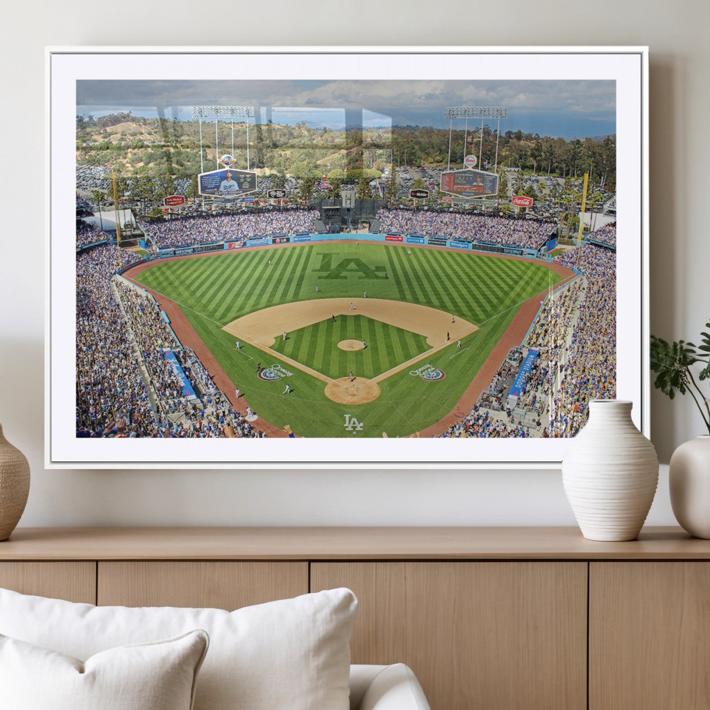 -Citi Field Wall Art Print | 3-Panel New York Mets Baseball Stadium Canvas Print | Framed Sports
