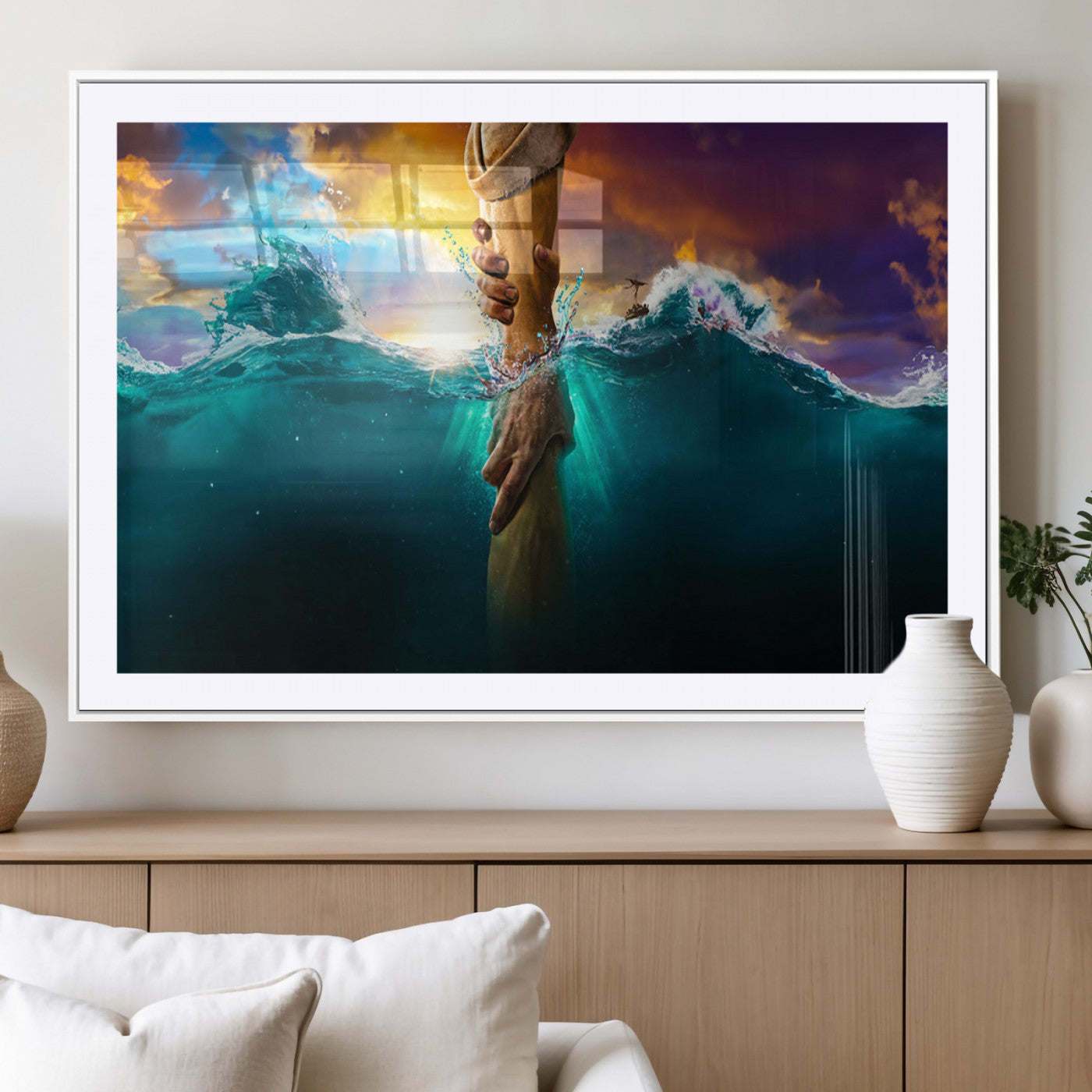 MGC-FP-36x24 - God Hand Wall Art Canvas Print