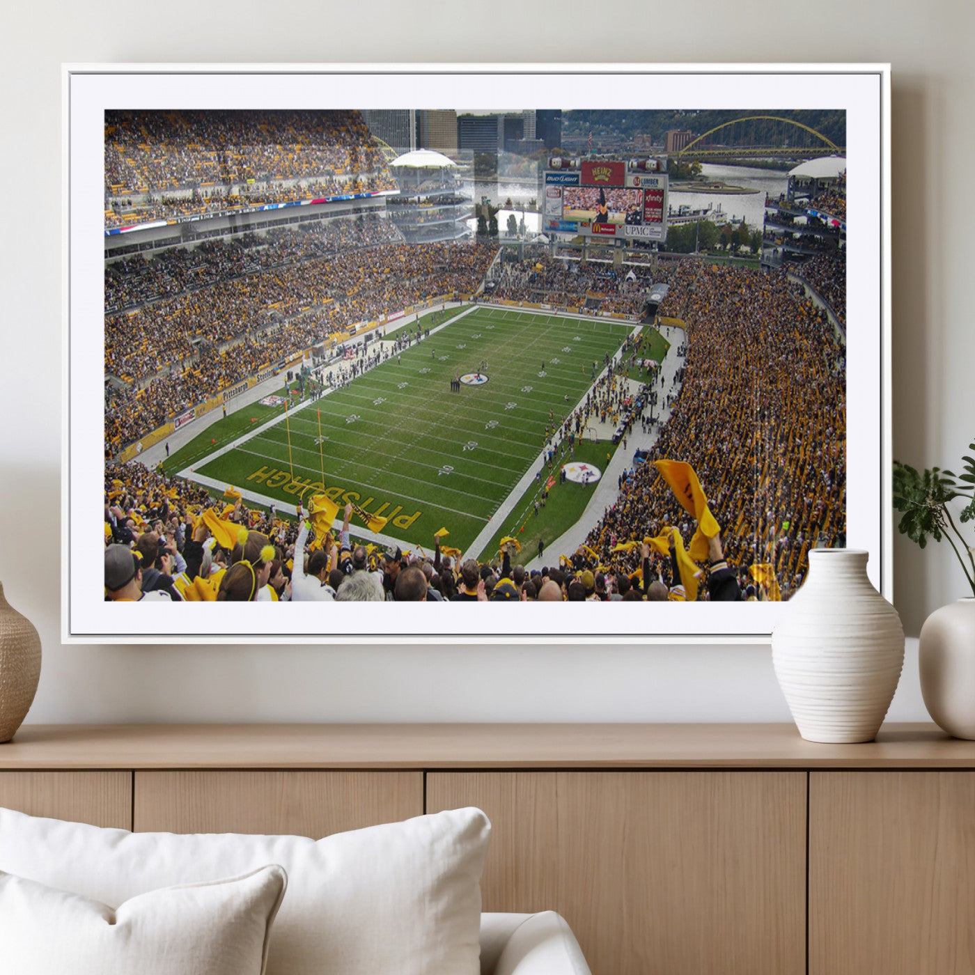 51419-MGC-FP-36x24 - Pittsburgh Steelers Print - Pittsburgh Heinz Field Stadium Wall Art Canvas Print
