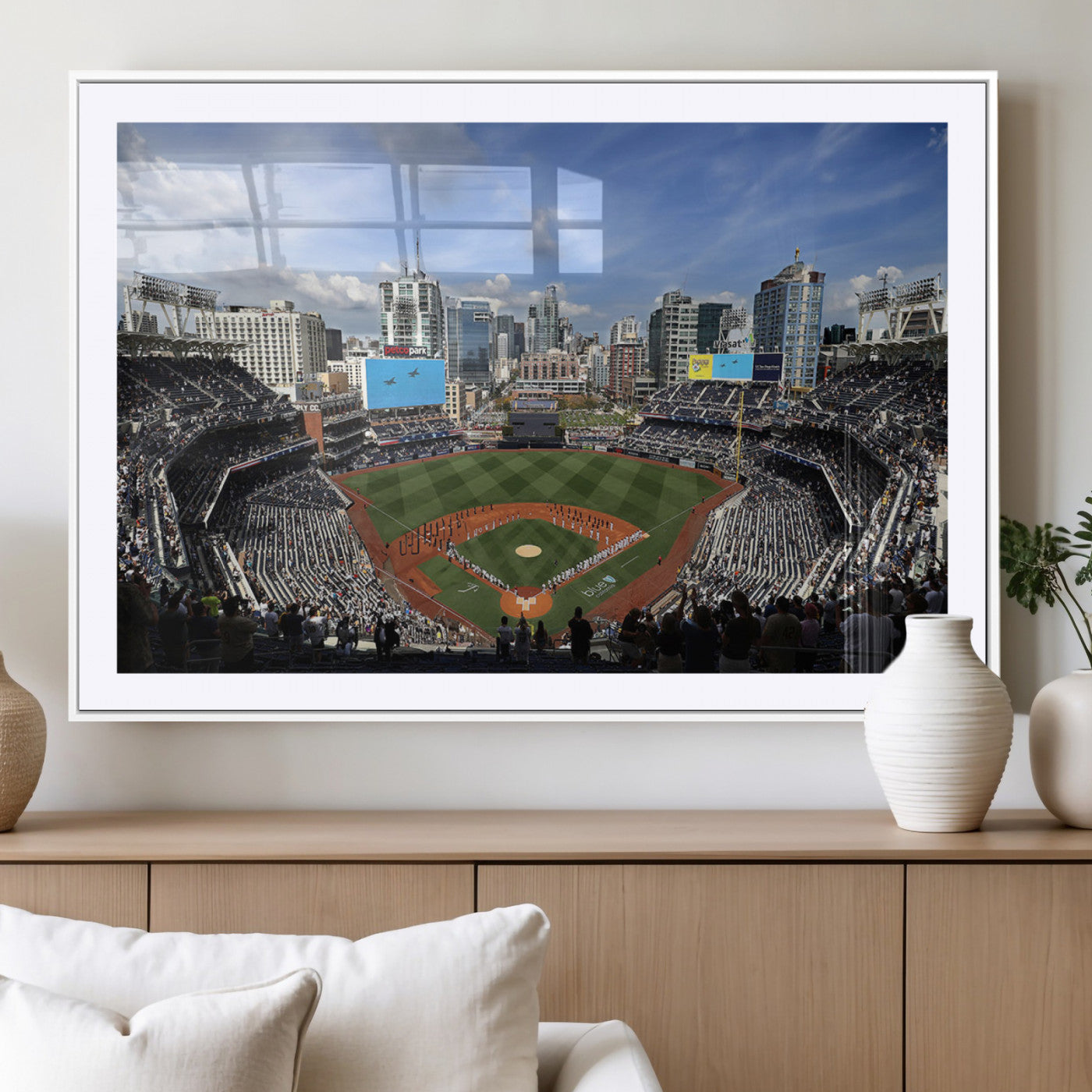 MGC-FP-36x24 - San Diego Padres Baseball Team Print - Petco Park Stadium Wall Art Canvas Print
