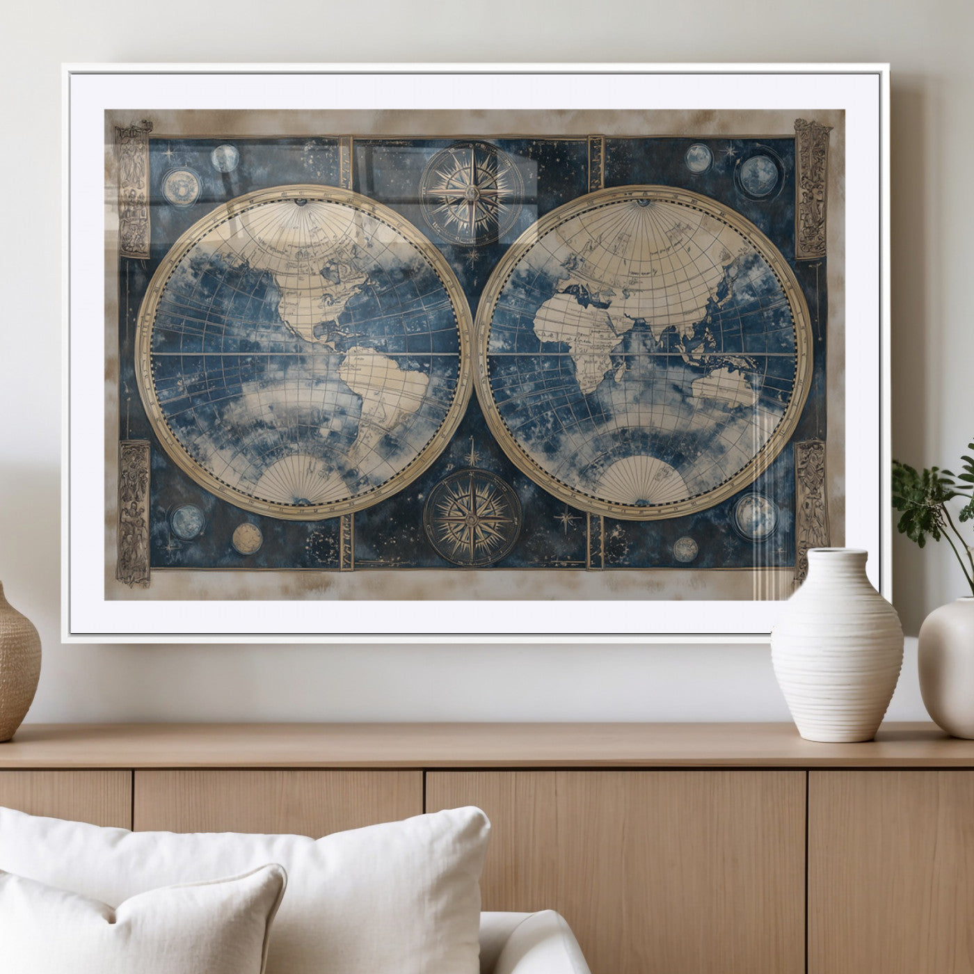 MGC-FP-36x24 - World Map Canvas Print