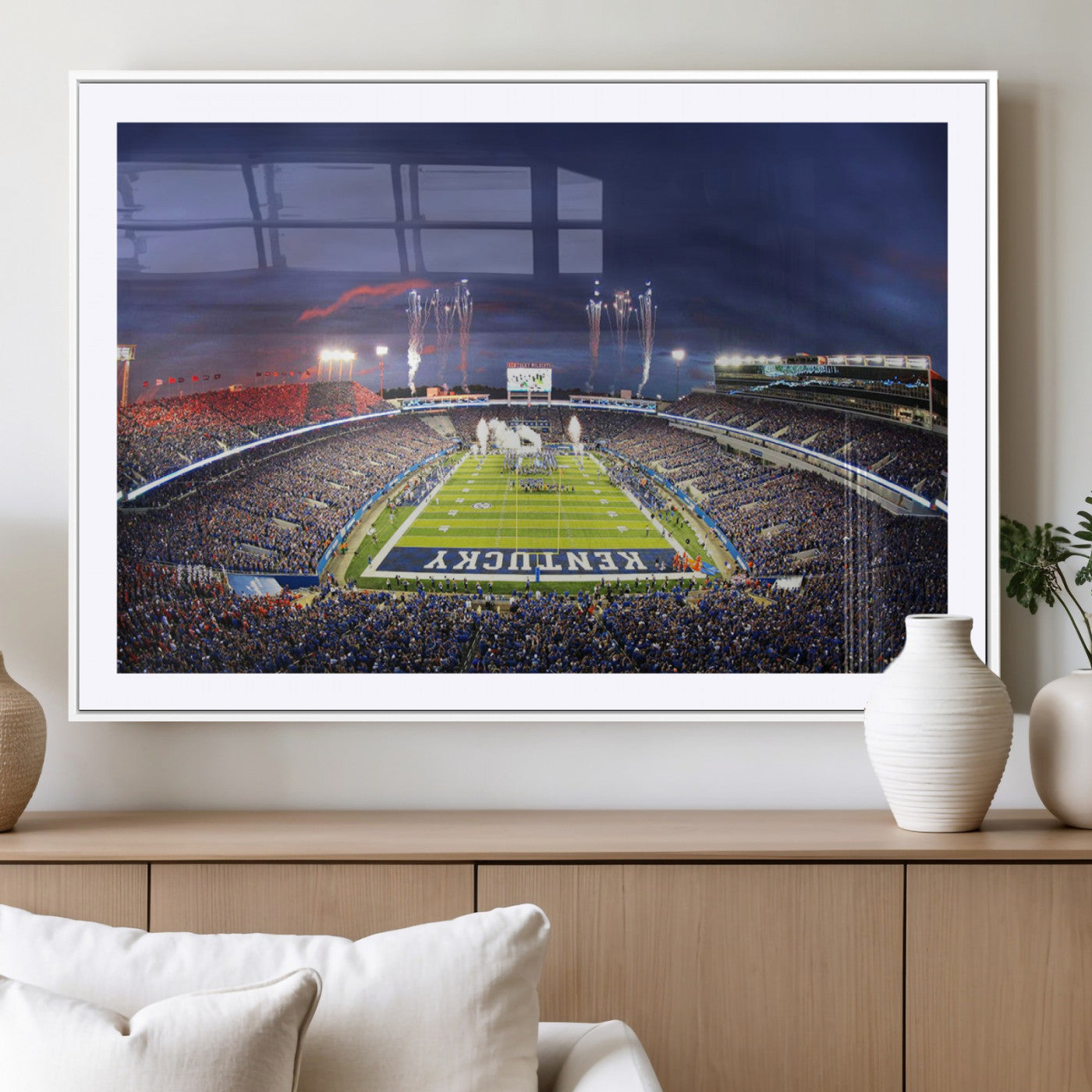 MGC-FP-36x24 - Kroger Field Canvas Wall Art - Kentucky Stadium Wall Art Print - Sunset Football Stadium Wall Decor