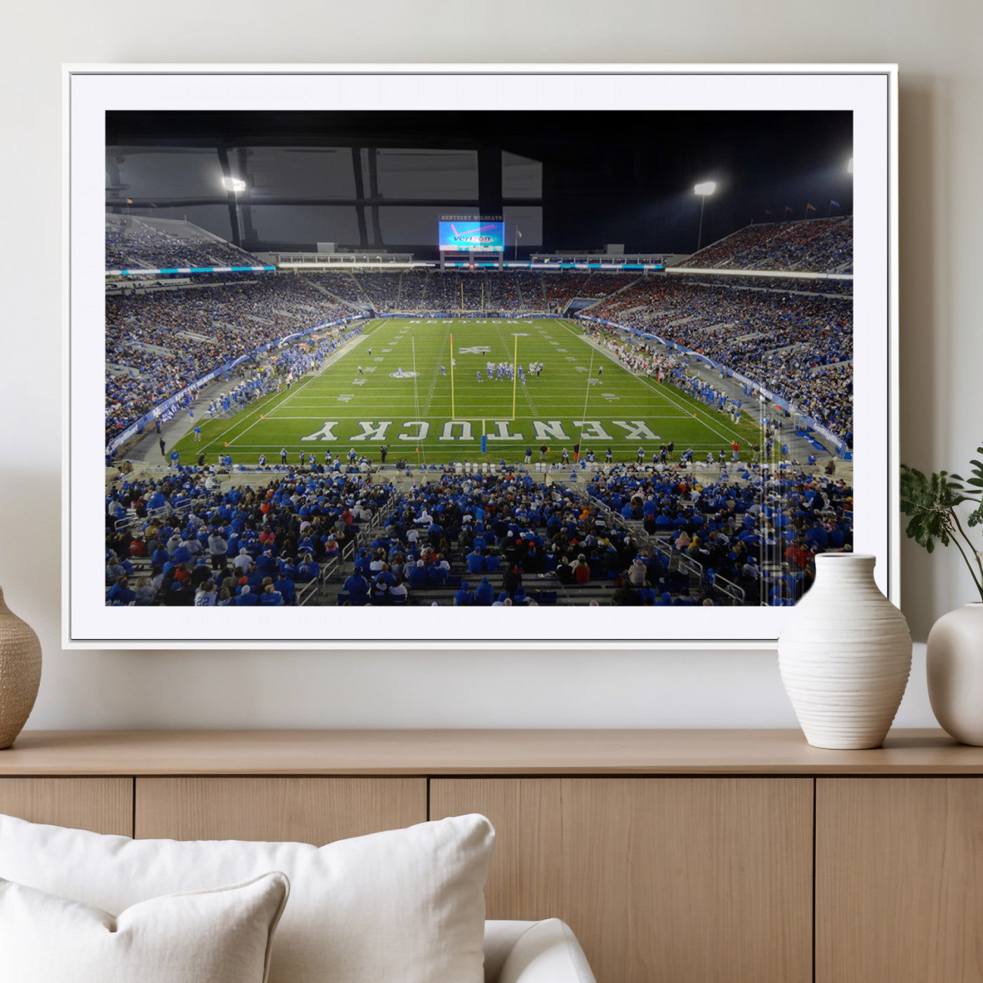 MGC-FP-36x24 - Kroger Field Canvas Wall Art - Kentucky Stadium Wall Art Print - Sunset Football Stadium Wall Decor