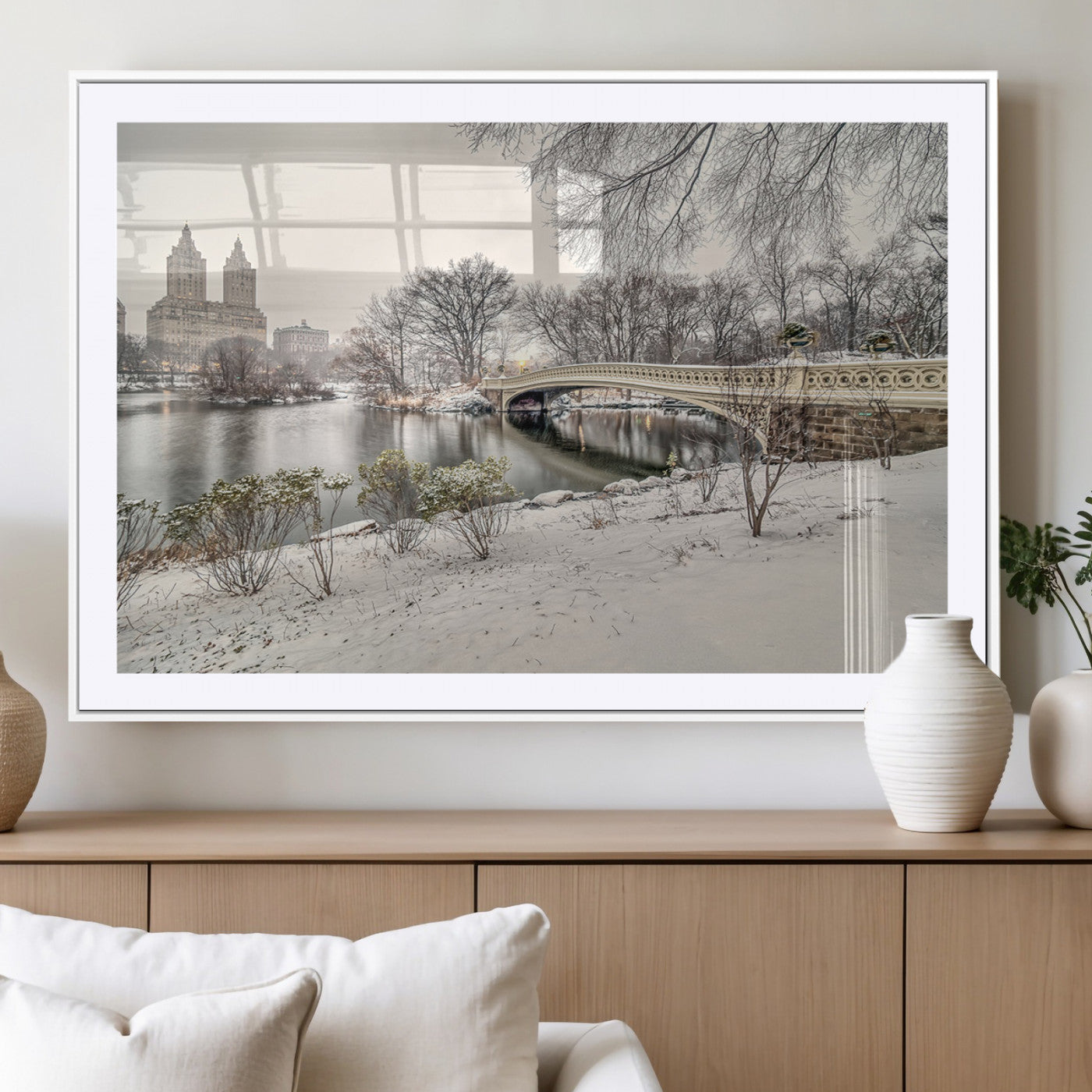 MGC-FP-36x24 - The Bow Bridge in Central Park Canvas, The Bow Bridge Canvas Print