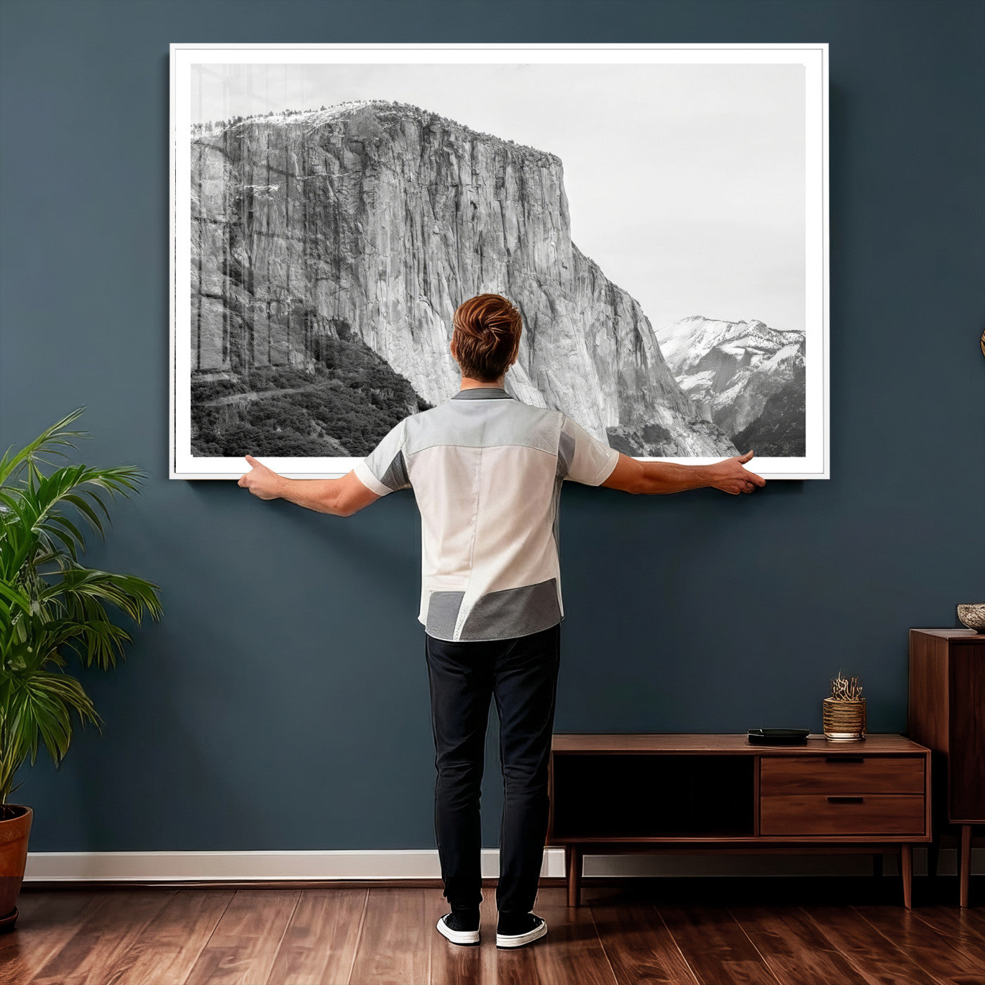 39393420-MGV-CV-36X24 - El Capitan Yosemite Mountain Wall Art – Yosemite Cliff Canvas Print, Rugged Terrain and Timeless Wilderness Decor for Office, Living Room or Cabin