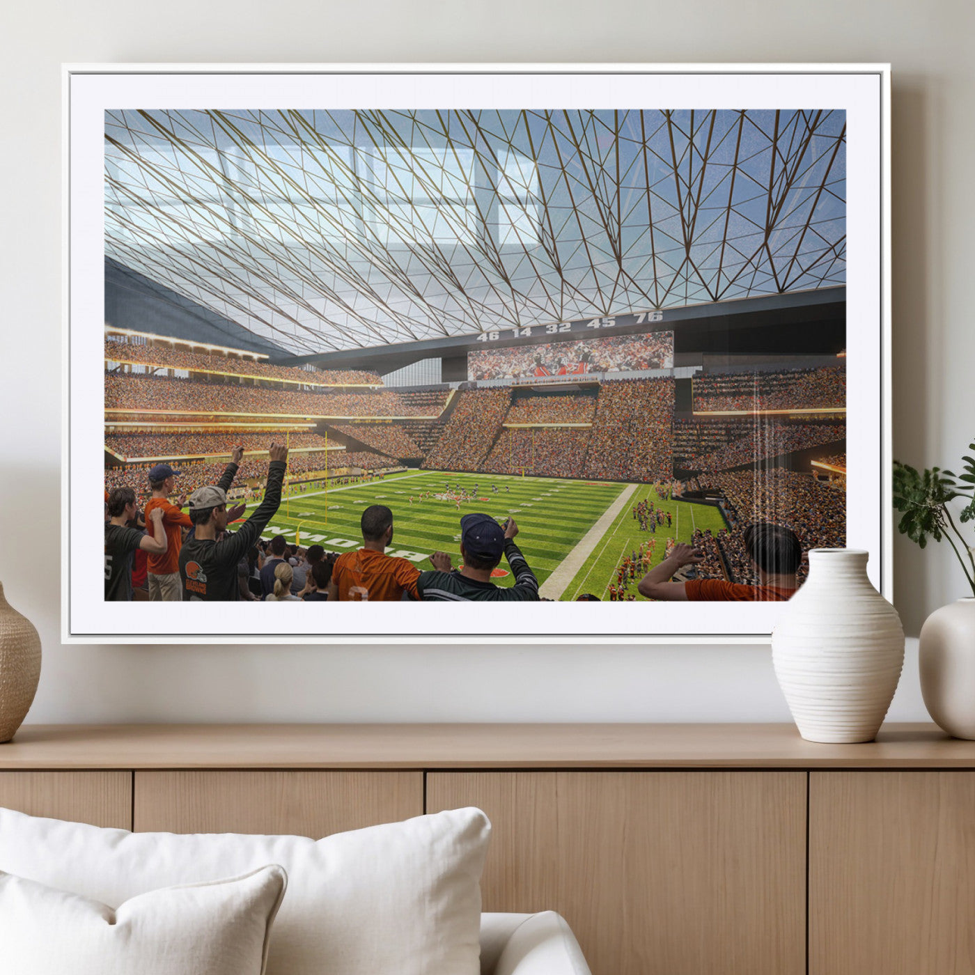 MGC-FP-36x24 - Cleveland Browns Stadium Wall Art - NFL Football Canvas Print