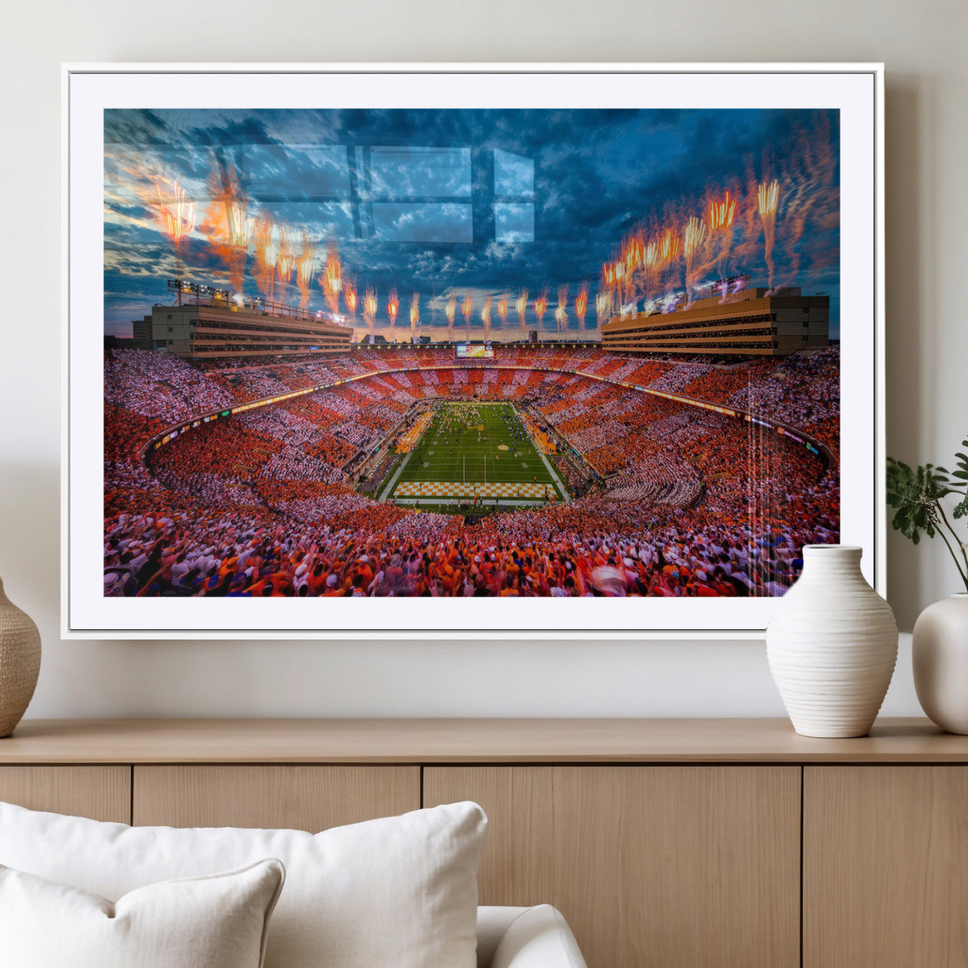 MGC-FP-36x24 - Tennessee Neyland Stadium Wall Art Print, Sports Arena Canvas Wall Art, Panoramic Stadium Canvas