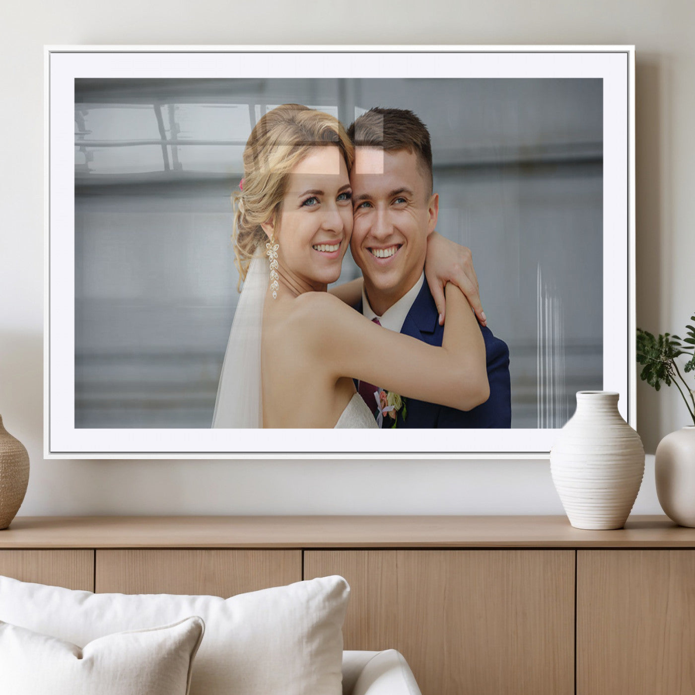 MGC-FP-36x24 - Create Your Own Photo Framed Canvas Print - Custom Personalized Wall Art Print for Gift