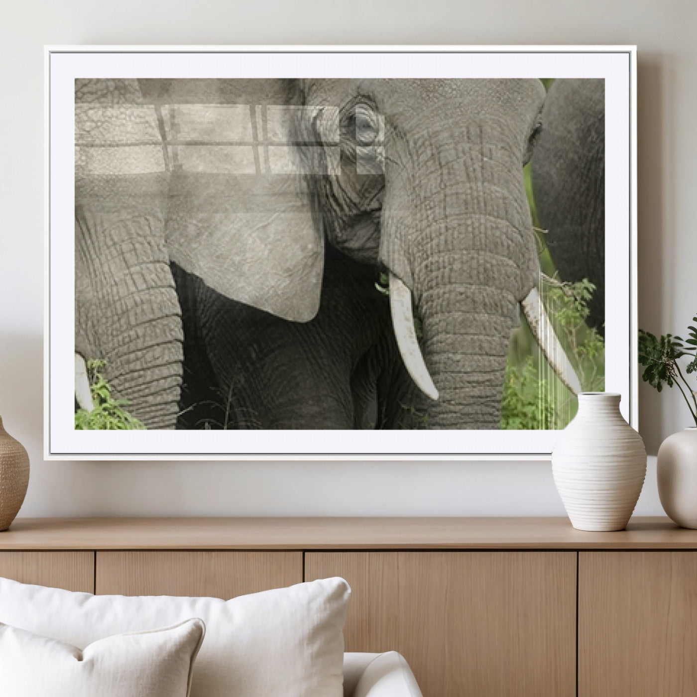 MGC-FP-36x24 - Wild Elephant Wall Art Canvas Print
