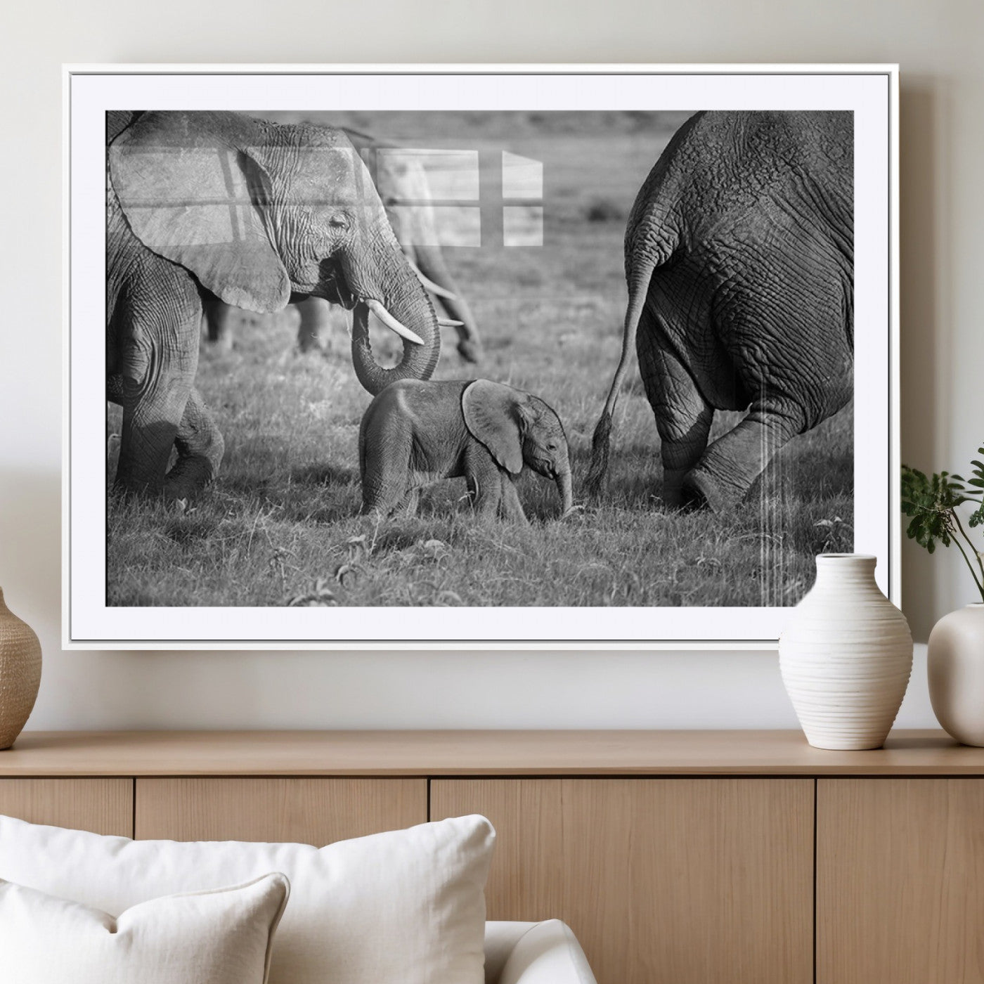 MGC-FP-36x24 - Wild Elephant Wall Art Canvas Print