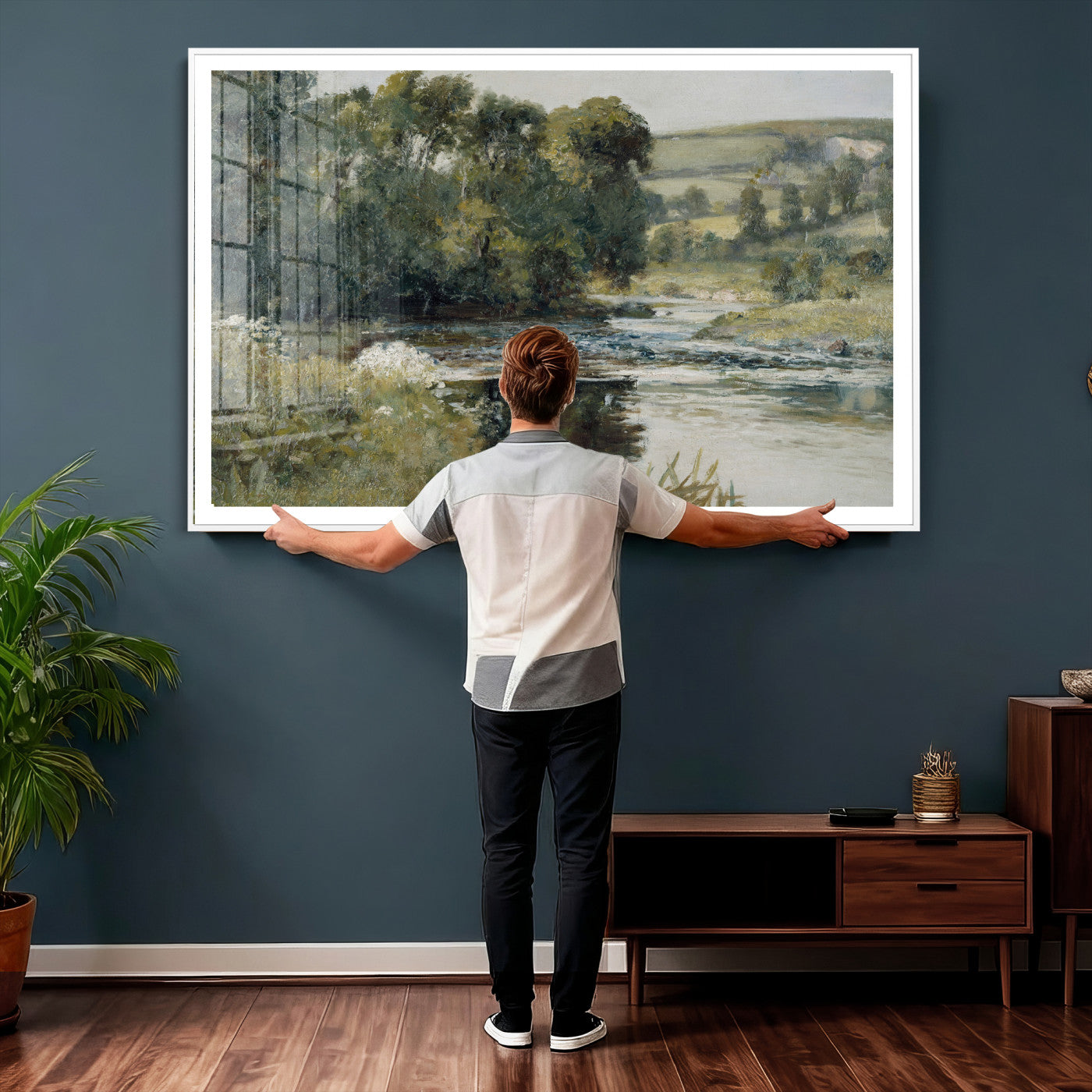 63256010-MGV-CV-36X24 - Edward Mitchell Bannister Streamside Wall Art Canvas Print