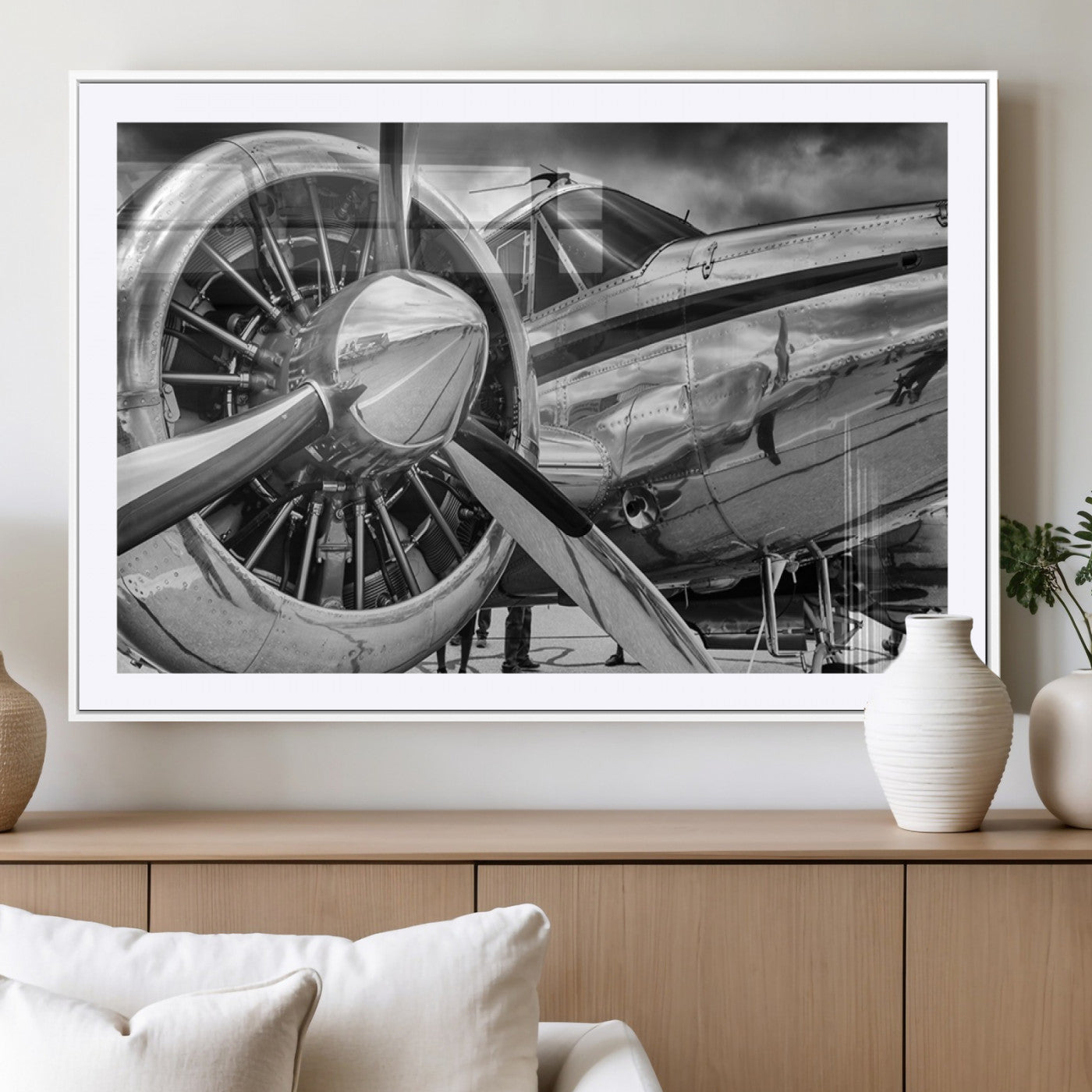 MGC-FP-36x24 - Vintage Antique Airplane Wall Art Canvas Print