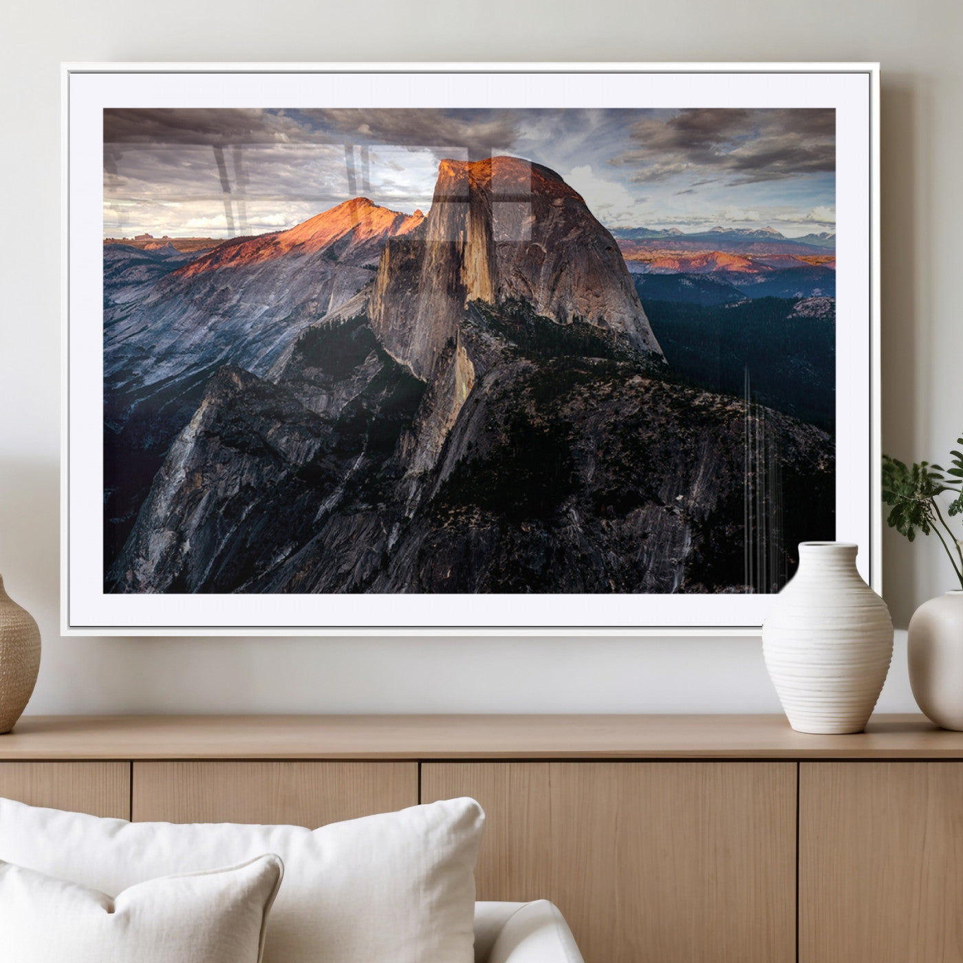MGC-FP-36x24 - Half Dome Wall Art Print - Yosemite Majestic Triptych Landscape Print – National Park Nature Decor