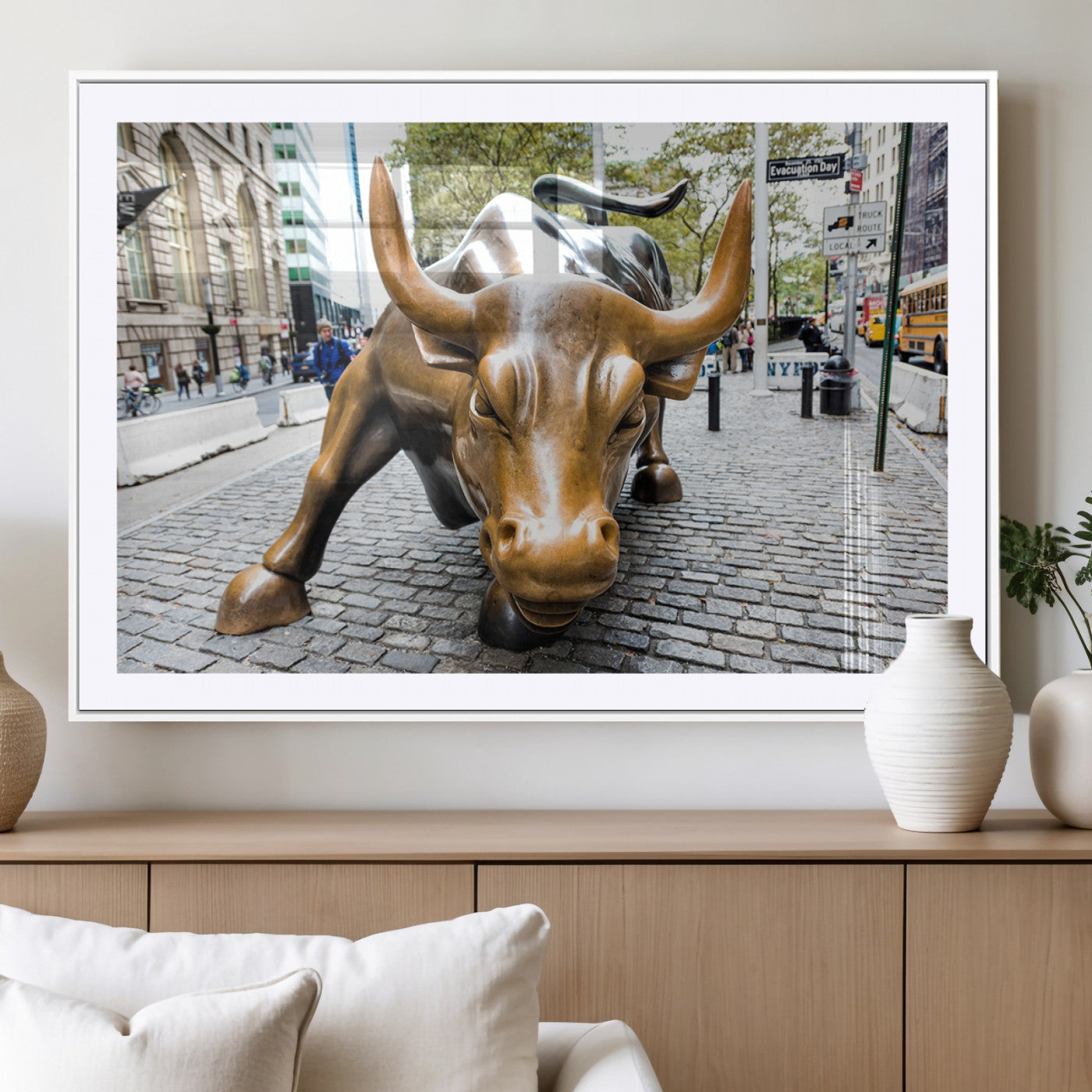 MGC-FP-36x24 - Charging Bull Wall Art Canvas Print