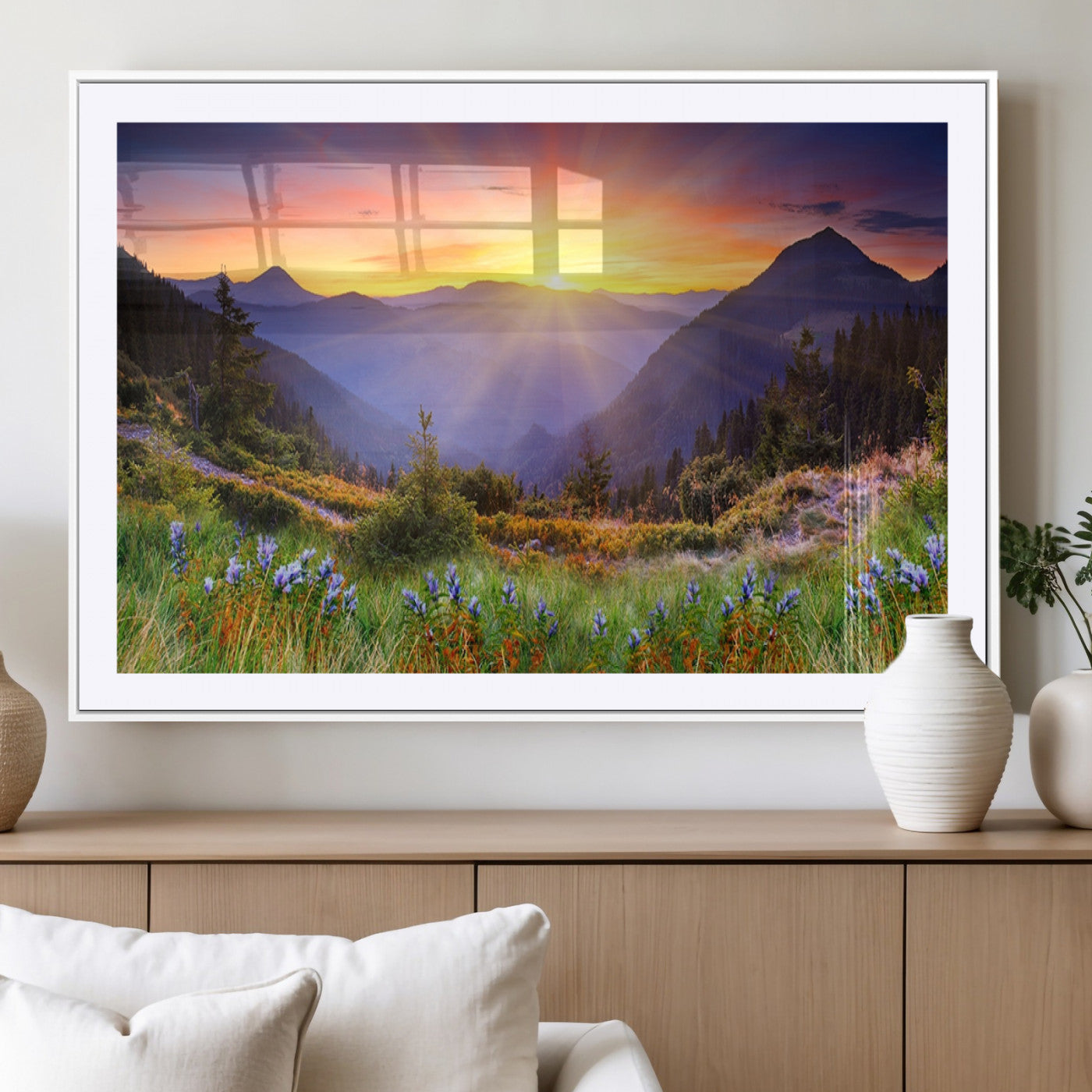 MGC-FP-36x24 - Mountain and Spring Wall Art Canvas Print