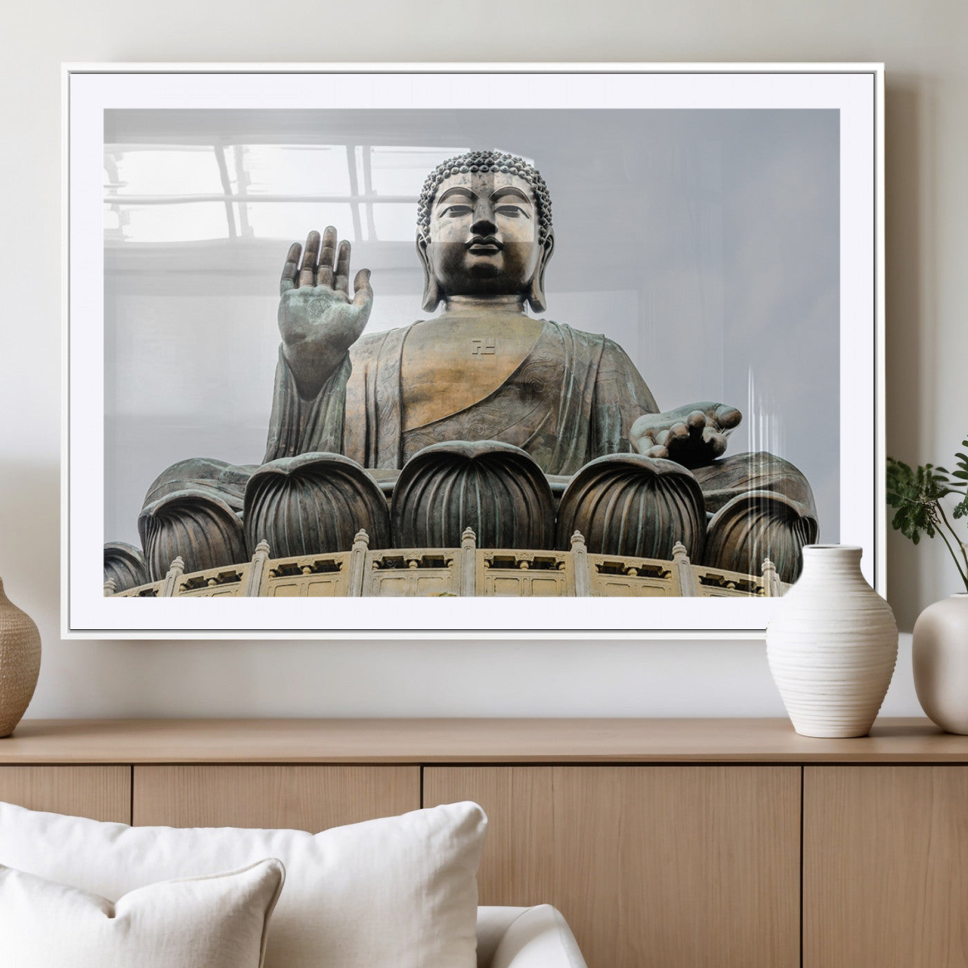 MGC-FP-36x24 - Buddha Statue Wall Art Canvas Print