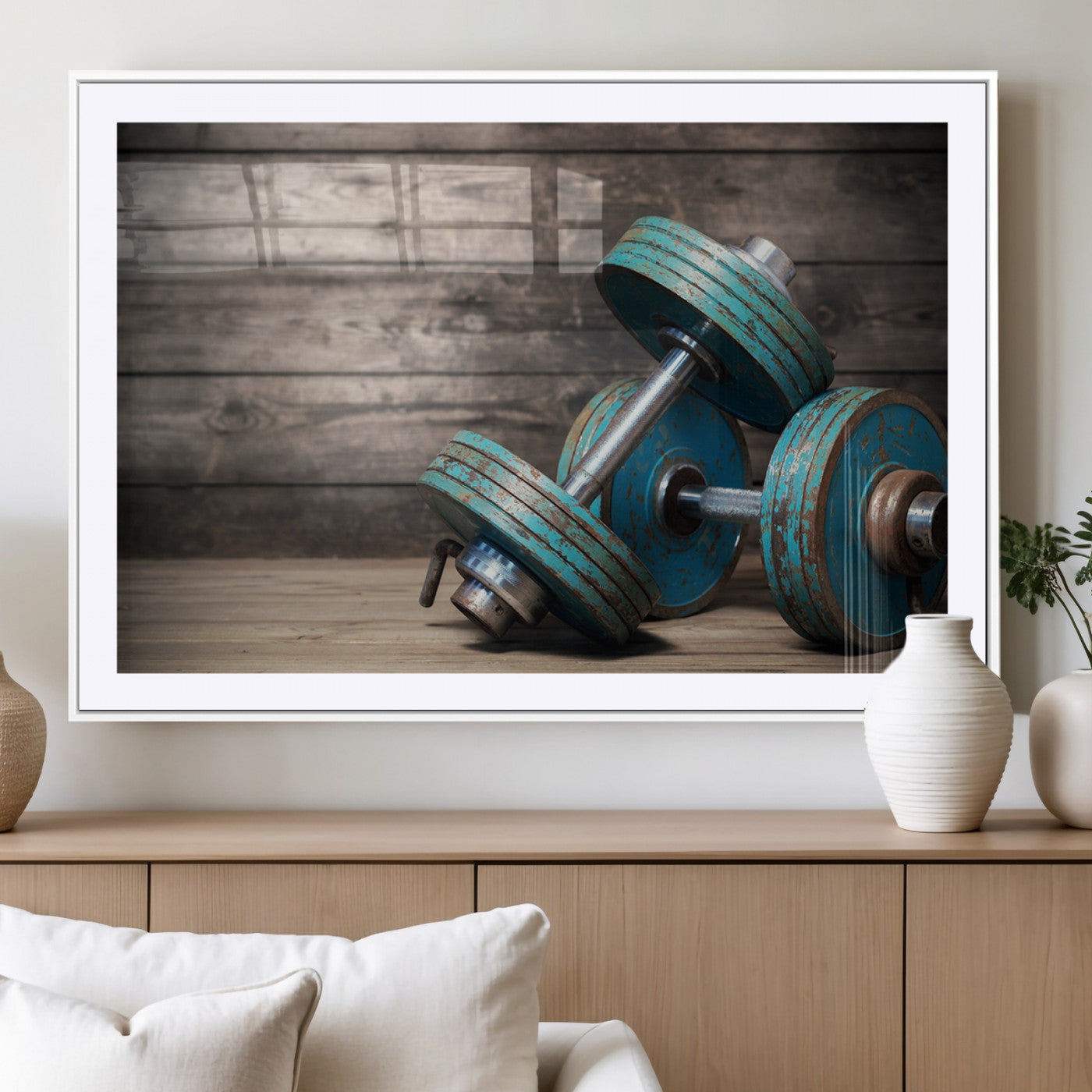 MGC-FP-36x24 - Dambell and Sport Wall Art Canvas Print