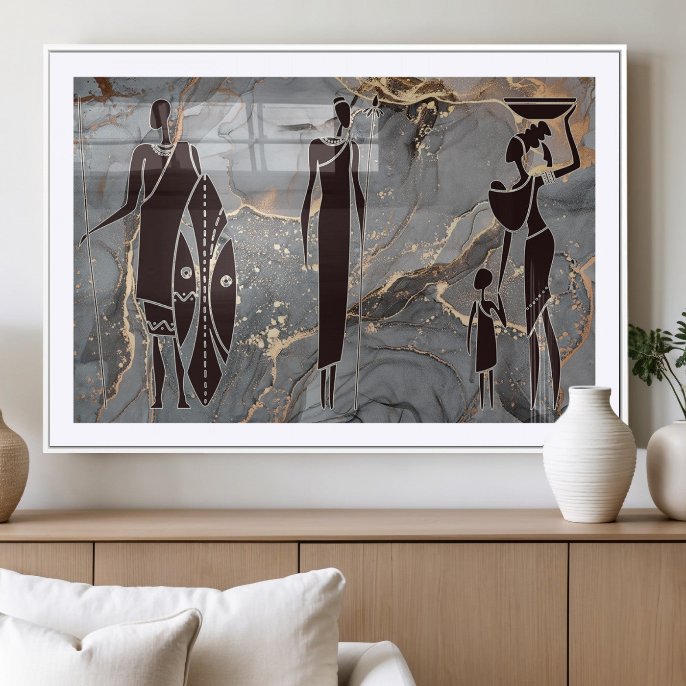 MGC-FP-36x24 - African American Wall Art African Women Painting Canvas Print