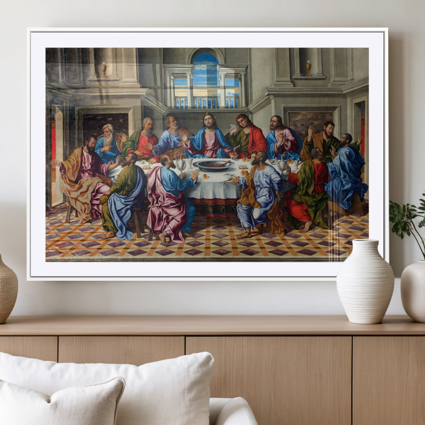 MGC-FP-36x24 - The Last Supper Multi Panel Canvas Wall Art