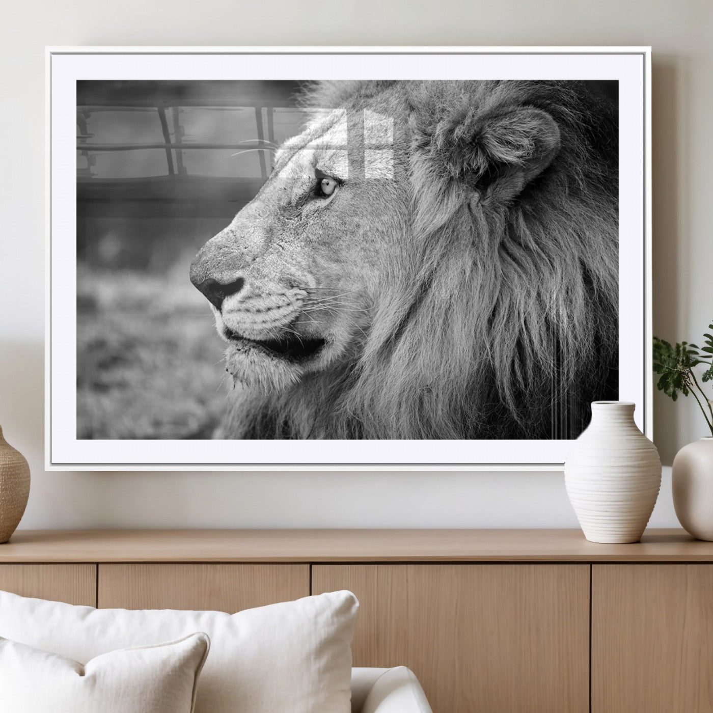 MGC-FP-36x24 - African Lion Wall Art Canvas Print