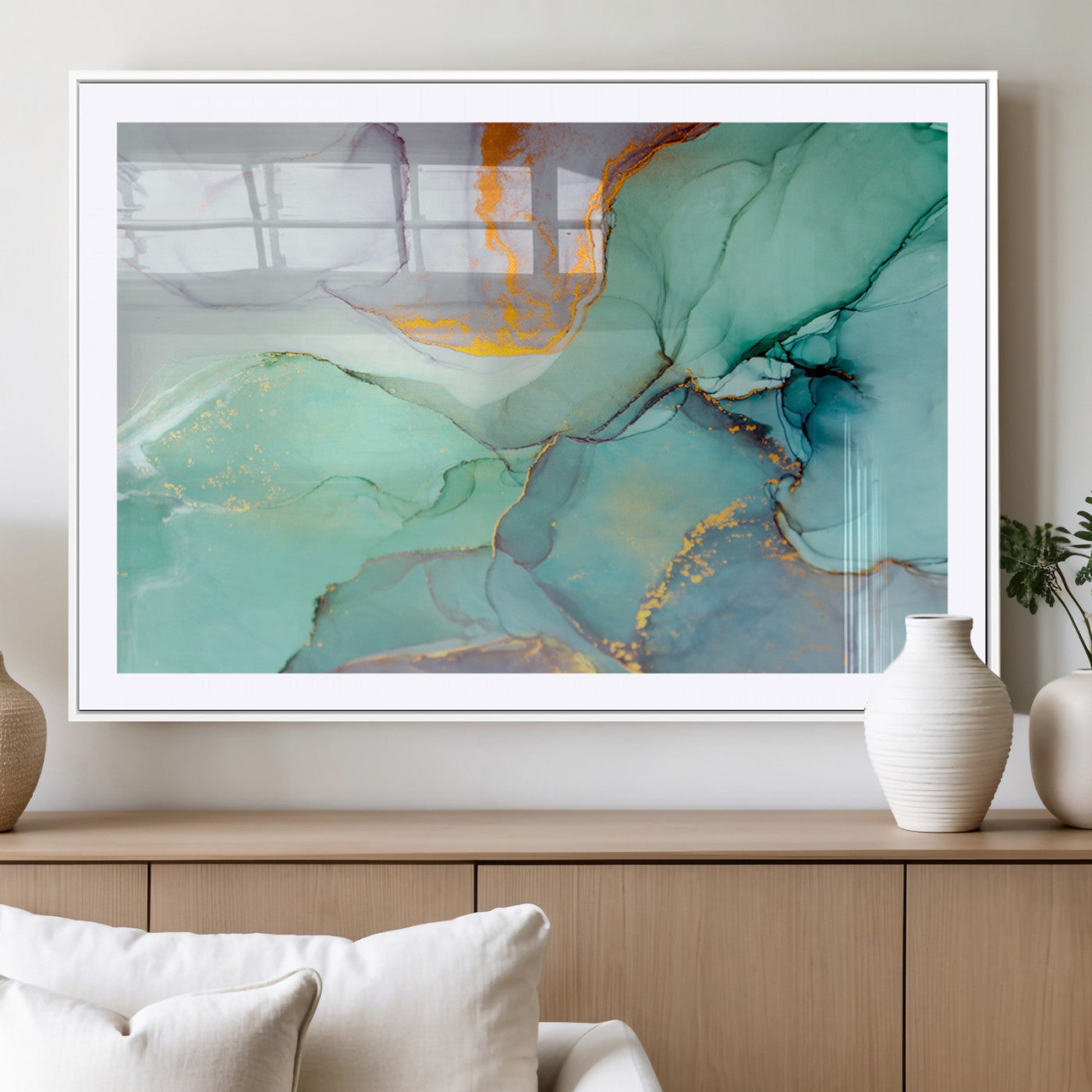 MGC-FP-36x24 - Colorful Marble Fluid Effect Canvas Wall Art Print